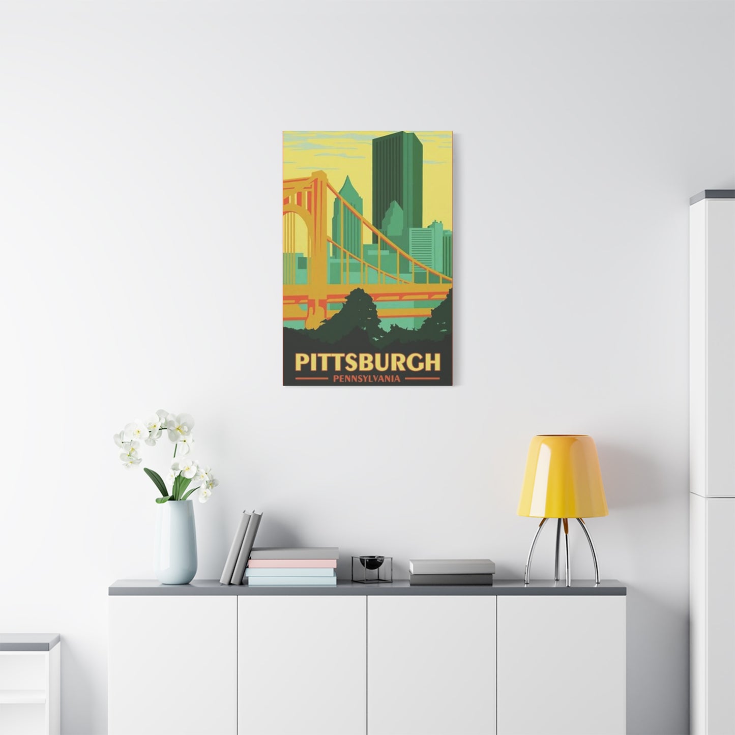 Steel Bridge Pittsburgh Poster Wall Art & Canvas Prints