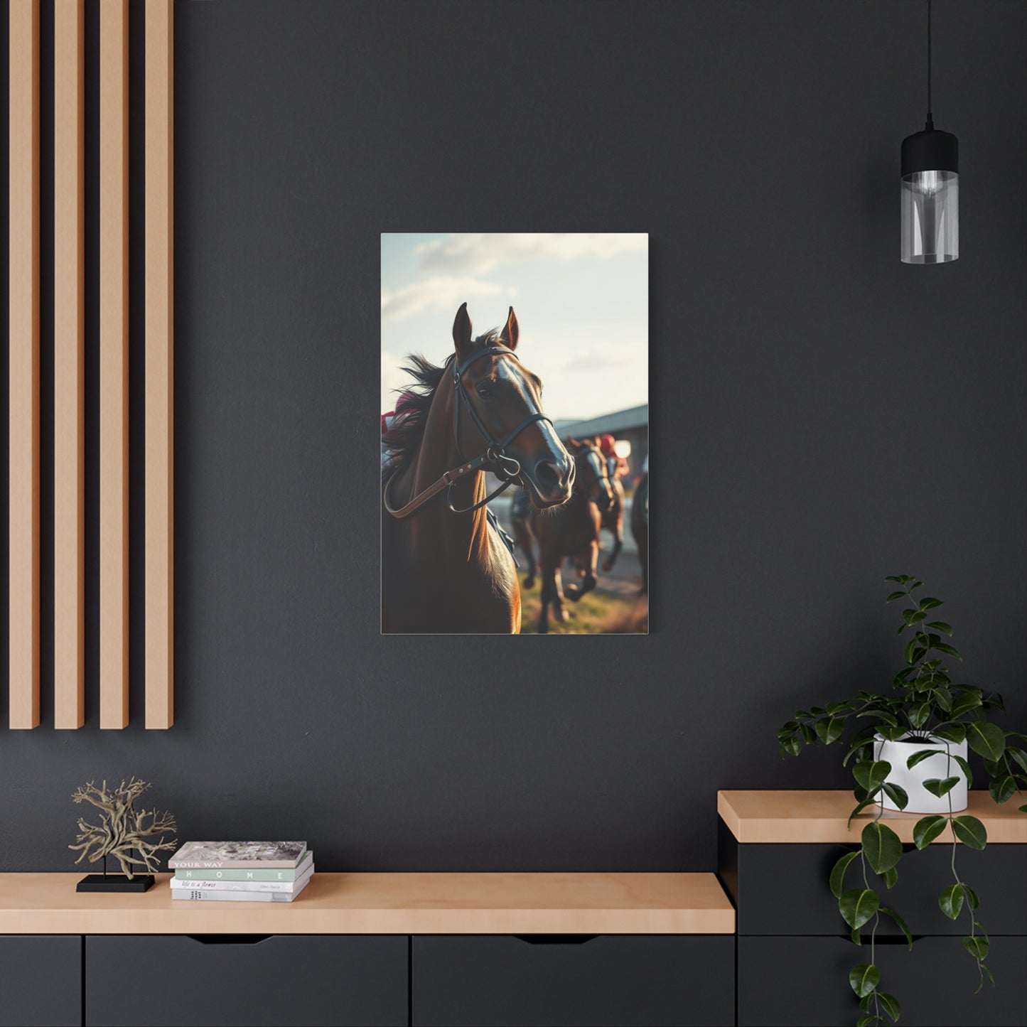 Masterpiece Candid Horse Racing Art Vision Wall Art & Canvas Print