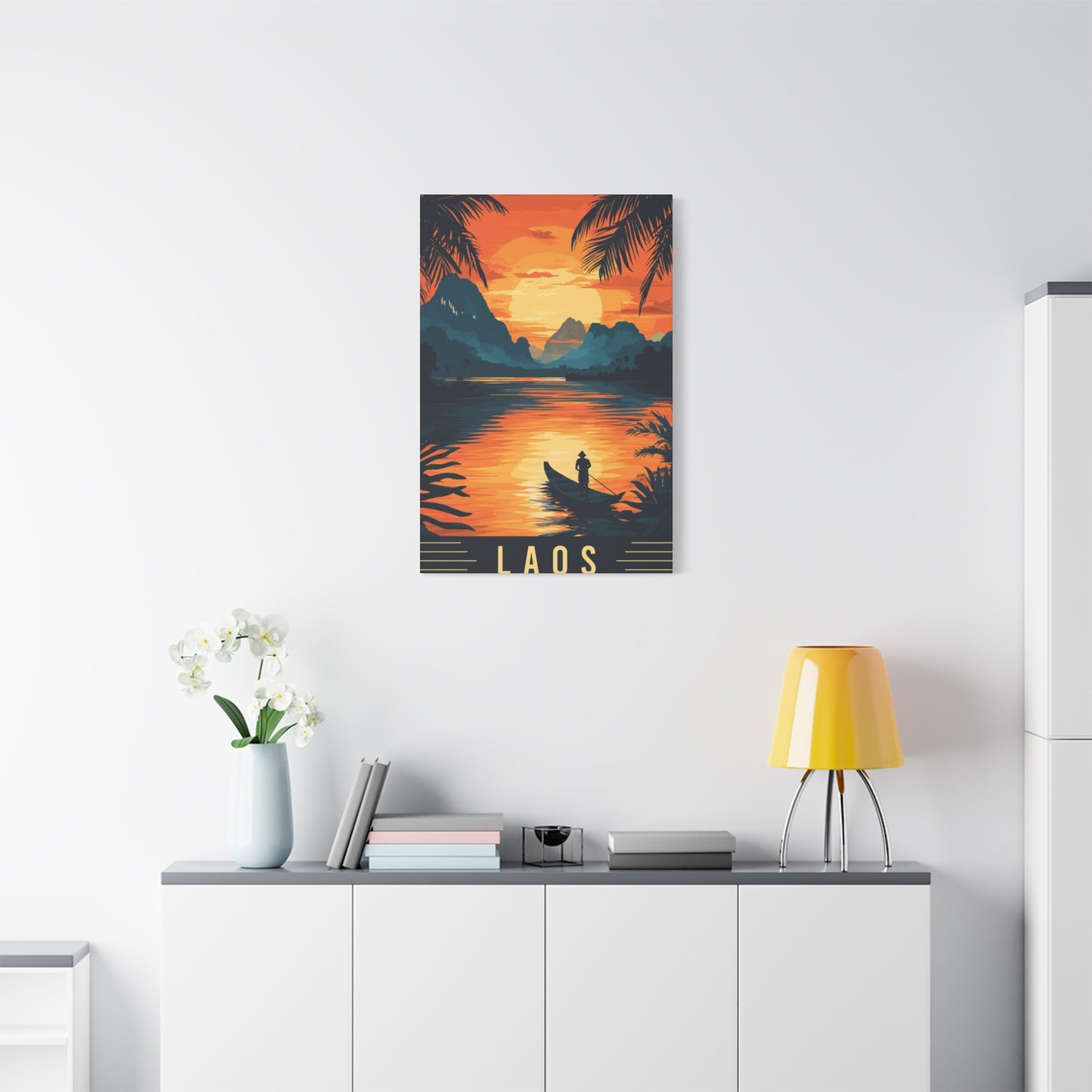 Laos Sunset Poster Wall Art & Canvas Prints
