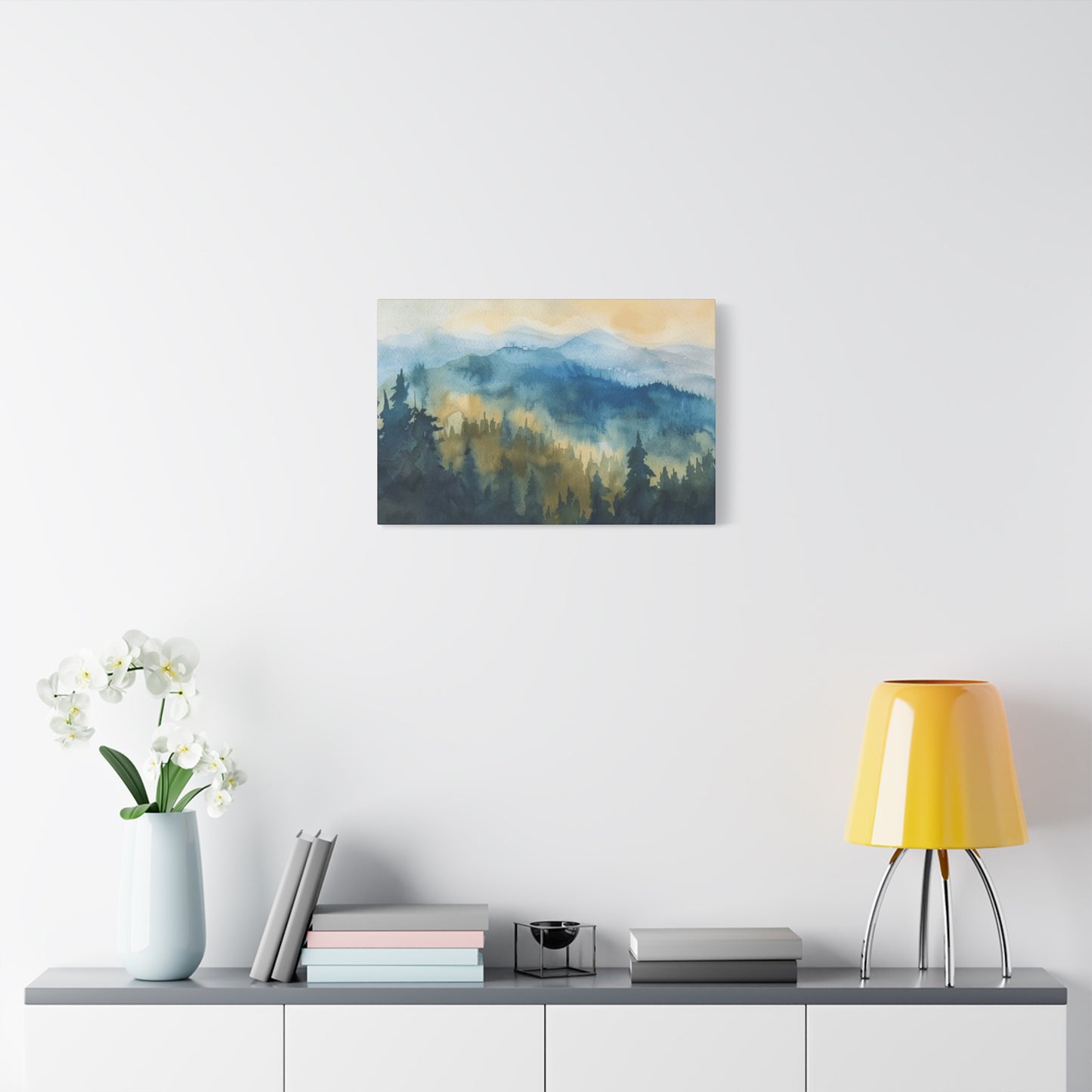 Blue Ridge Forest Water Painting Wall Art & Canvas Prints