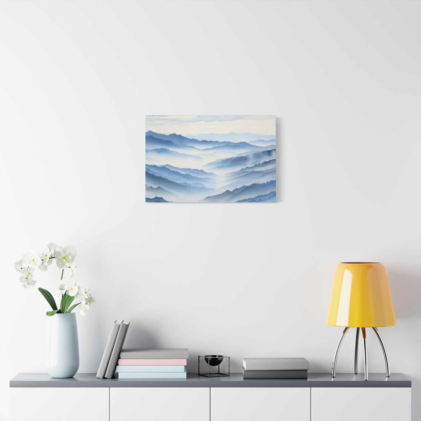 Blue Clouds and Ridge Painting Wall Art & Canvas Prints