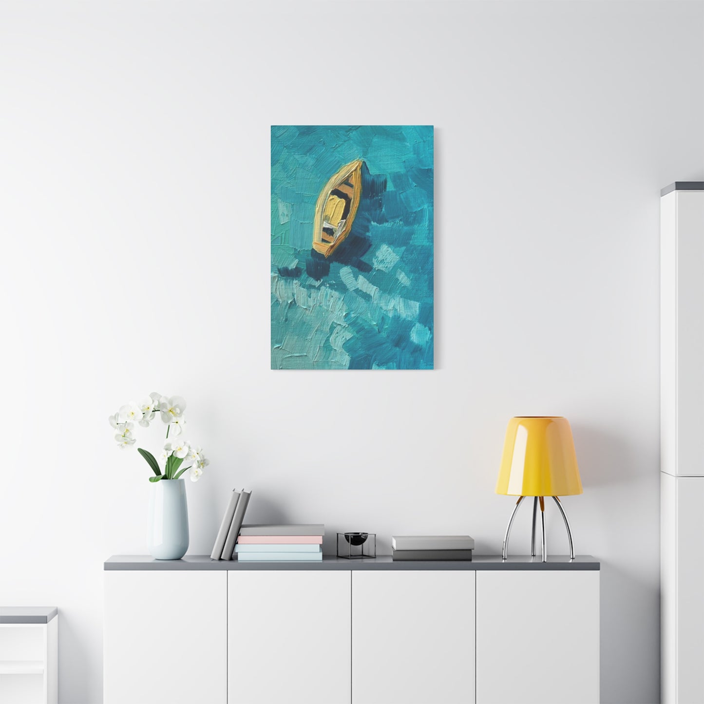 Boat in Sea Wall Art & Canvas Prints