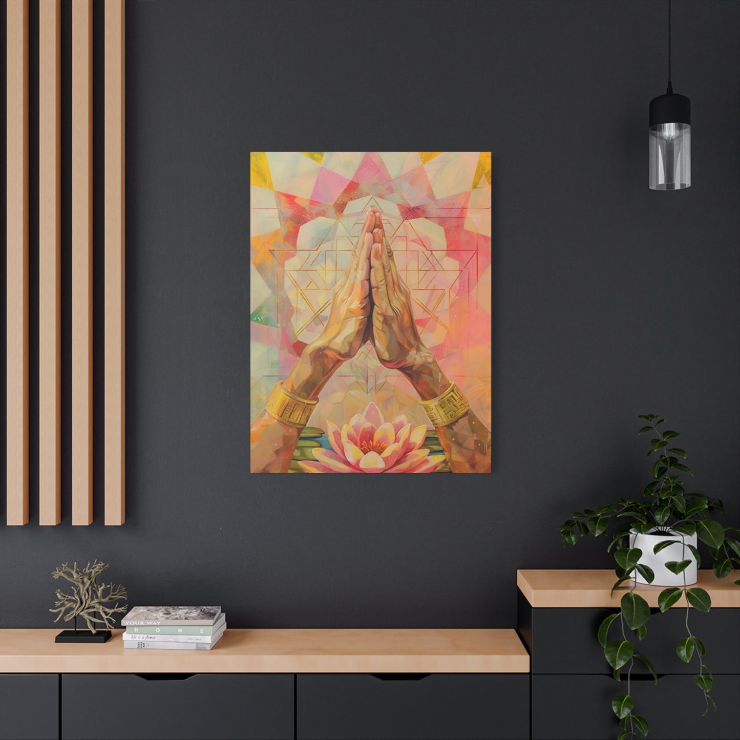 Namaste Gesture Painting Wall Art & Canvas Prints