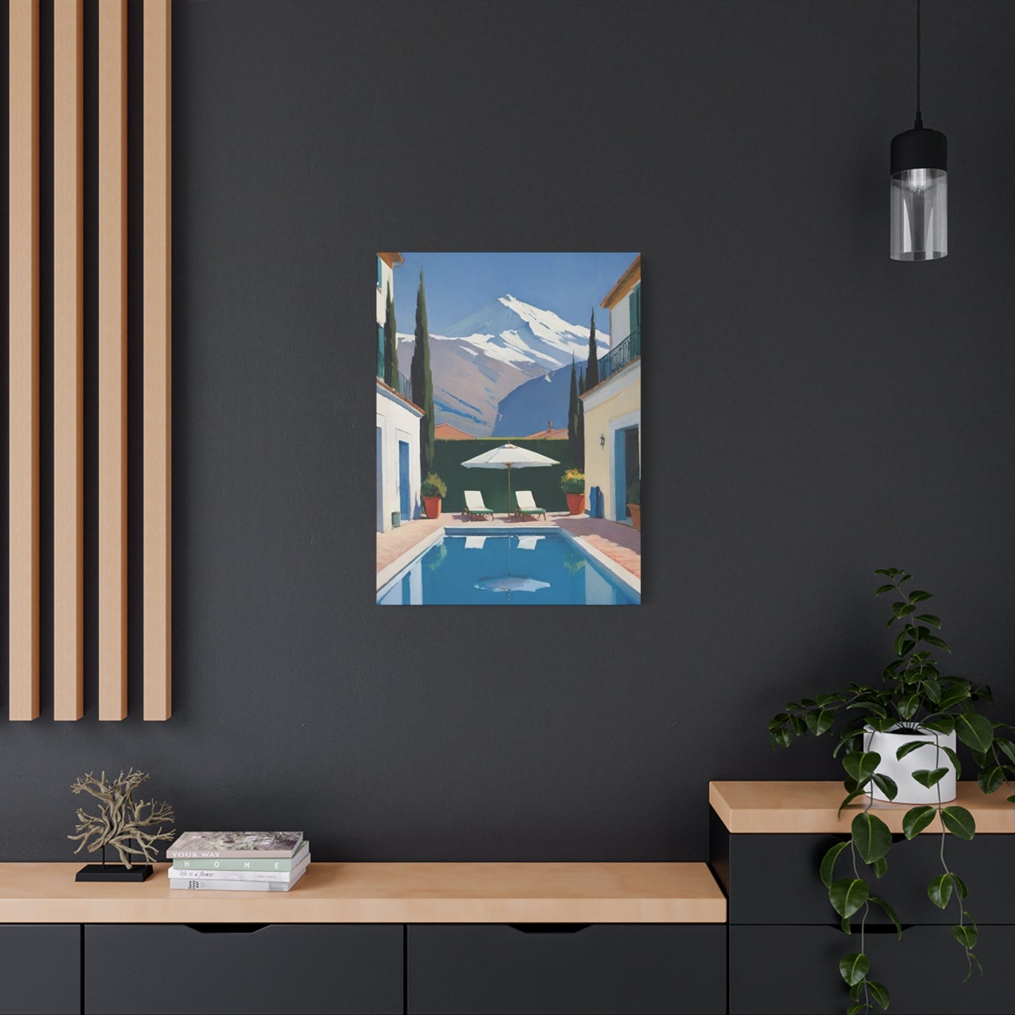 Swimming Pool In Resort With Mountain View Wall Art & Canvas Prints