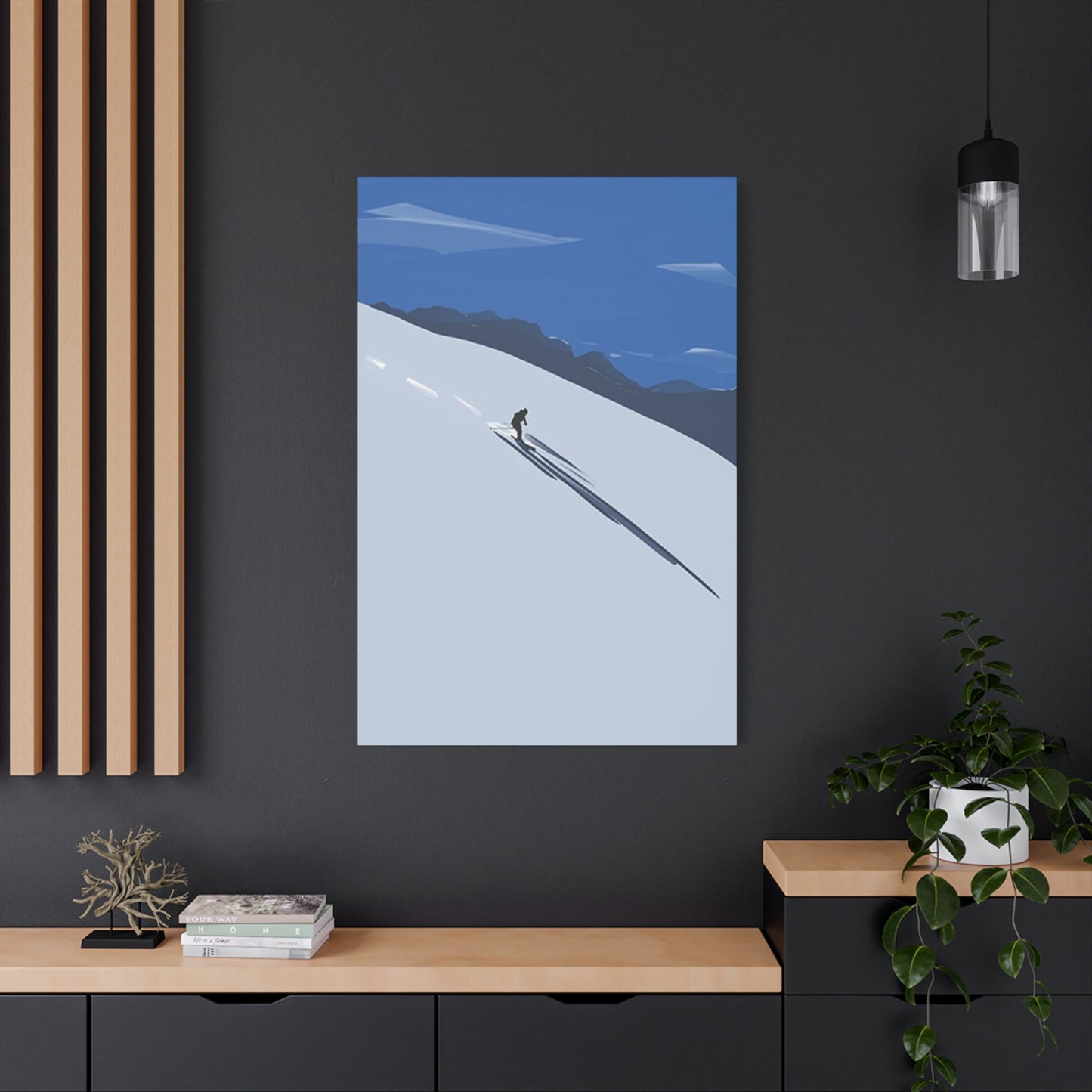 Skiing In Dense Snow Wall Art & Canvas Prints