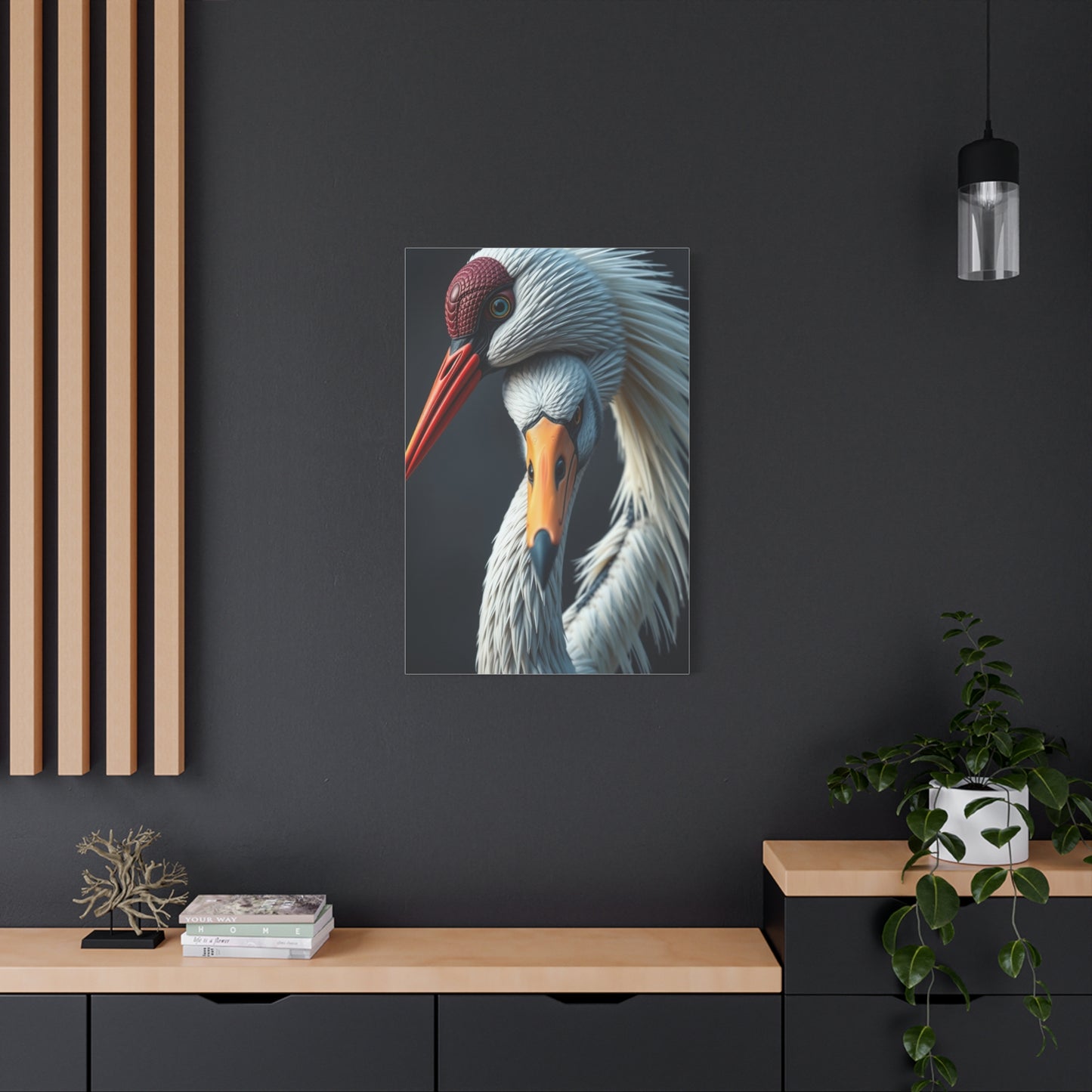 Masterpiece Crane Bird Art Vision Wall Art & Canvas Print