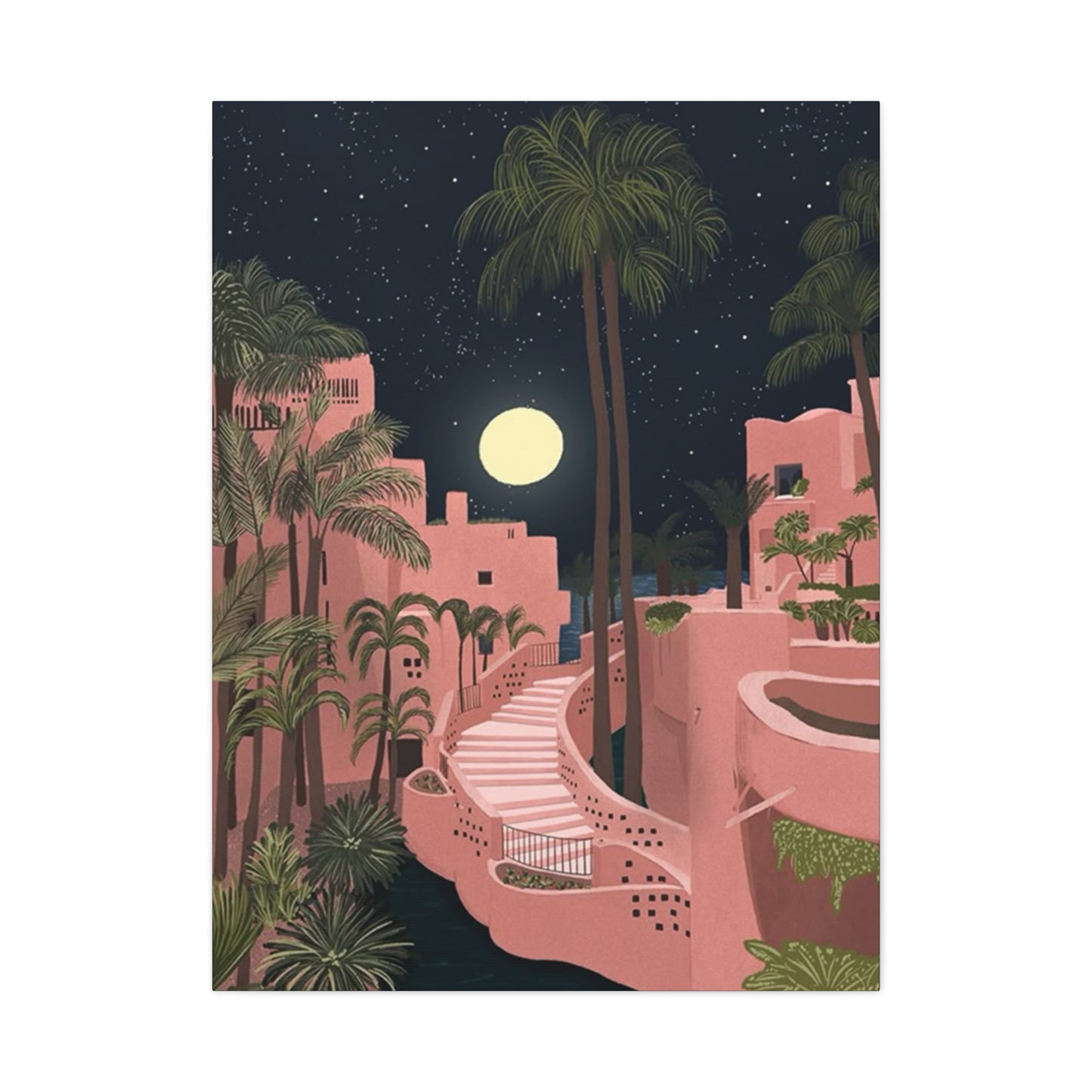 Pink Resort In Spain Wall Art & Canvas Prints