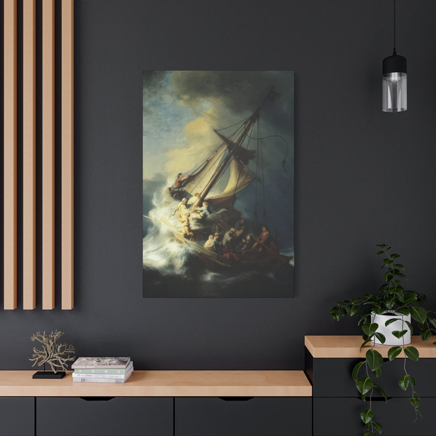 Boat in Storm Wall Art & Canvas Prints