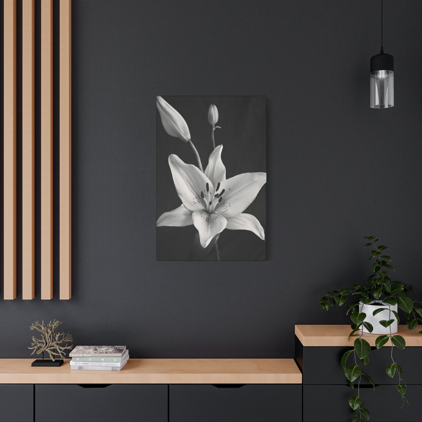 Black & White Floral Wall Art & Canvas Prints