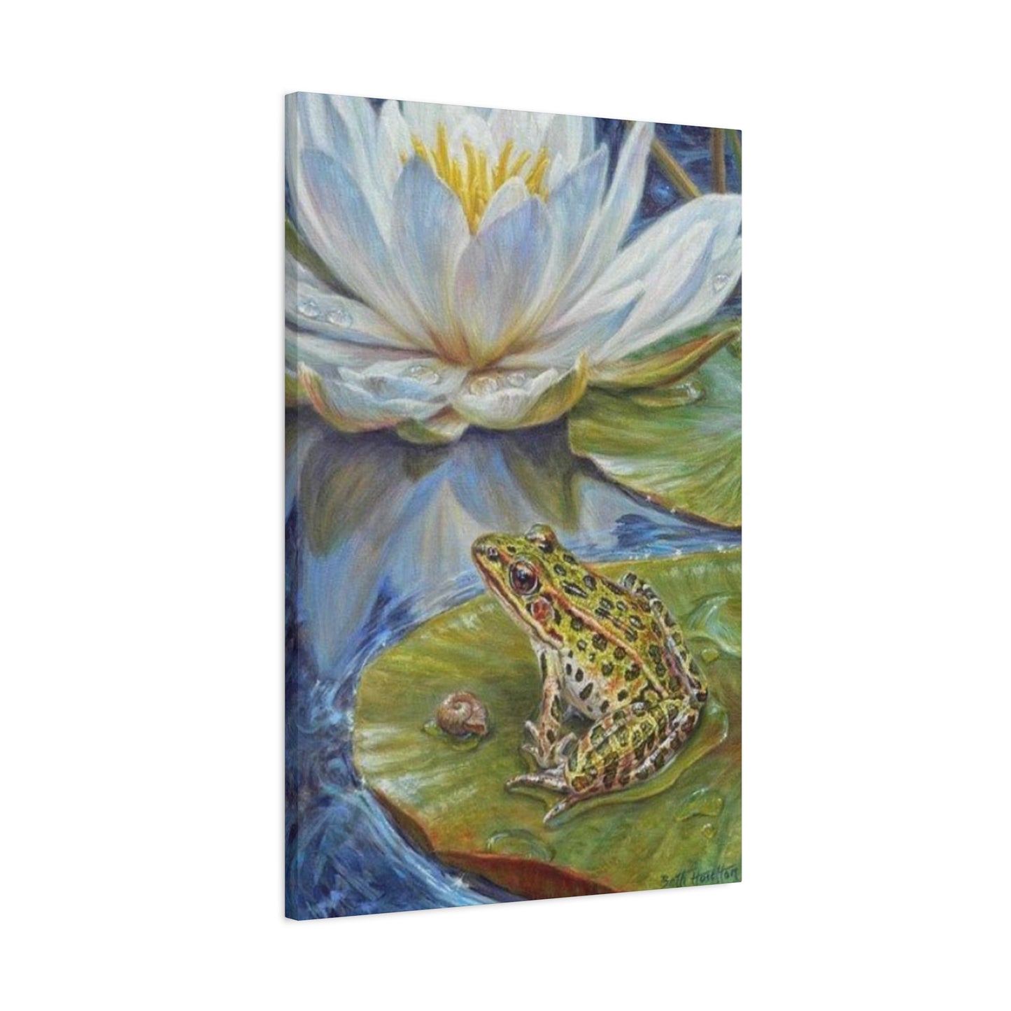 Frog in Pond Wall Art & Canvas Prints