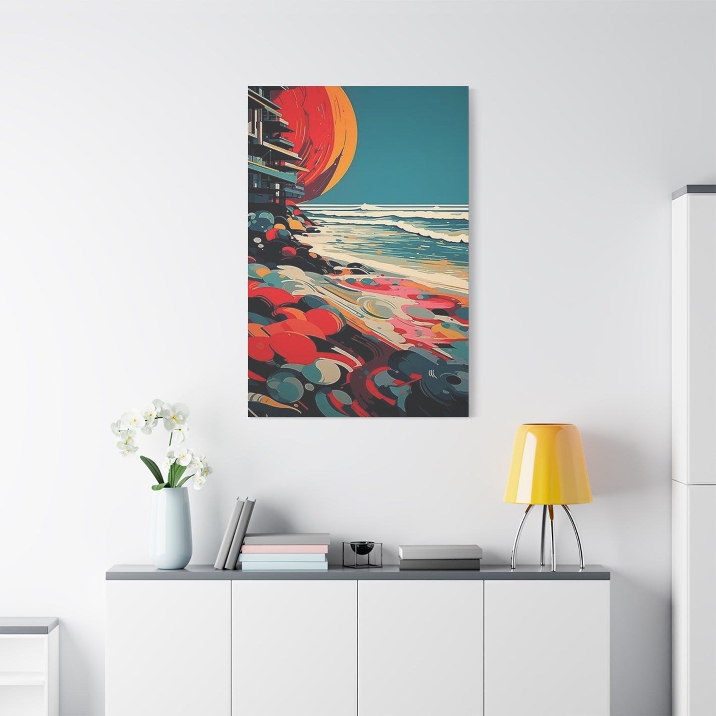 Abstract Sunset On A Beach Wall Art & Canvas Prints