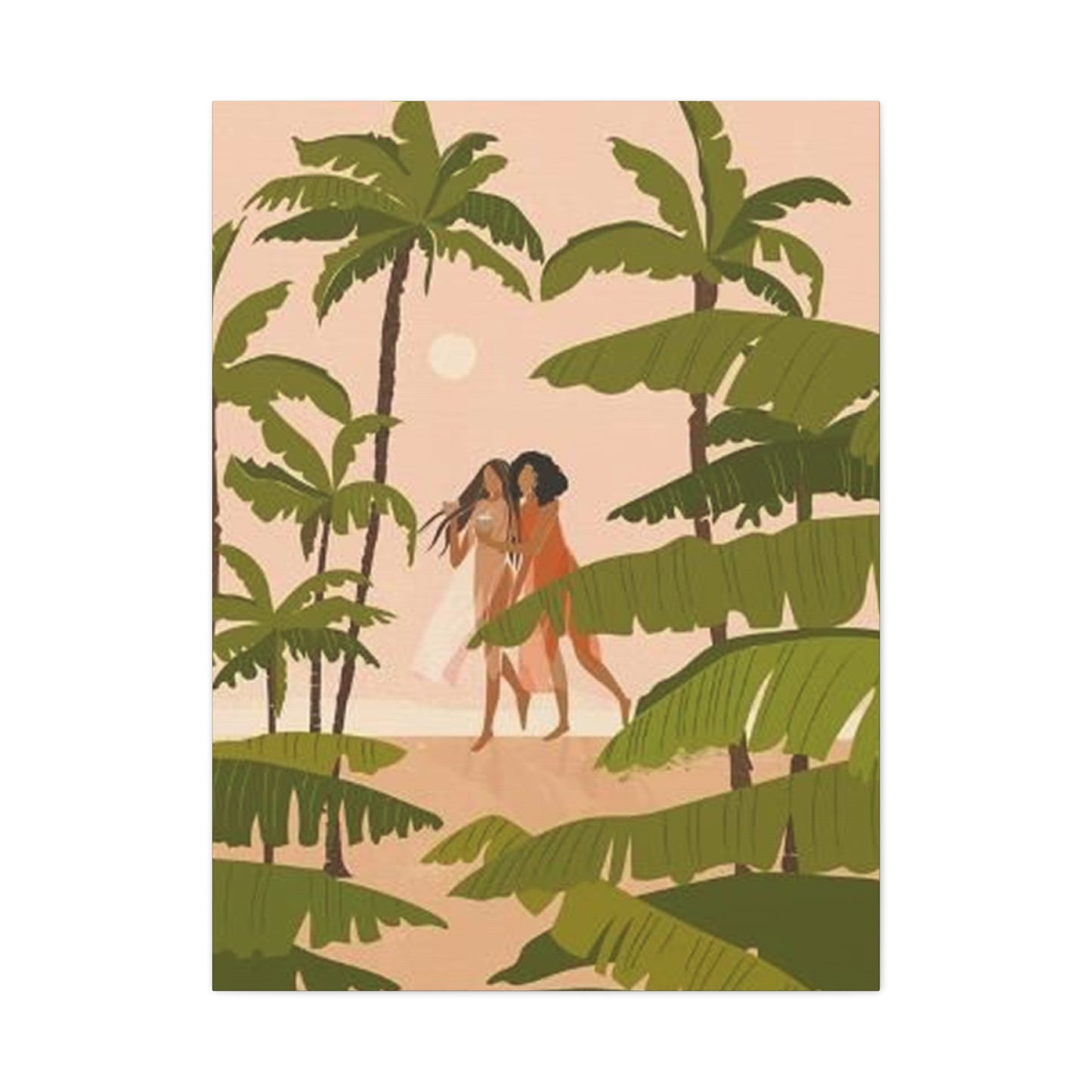 Women Enjoying On Beach Wall Art & Canvas Prints
