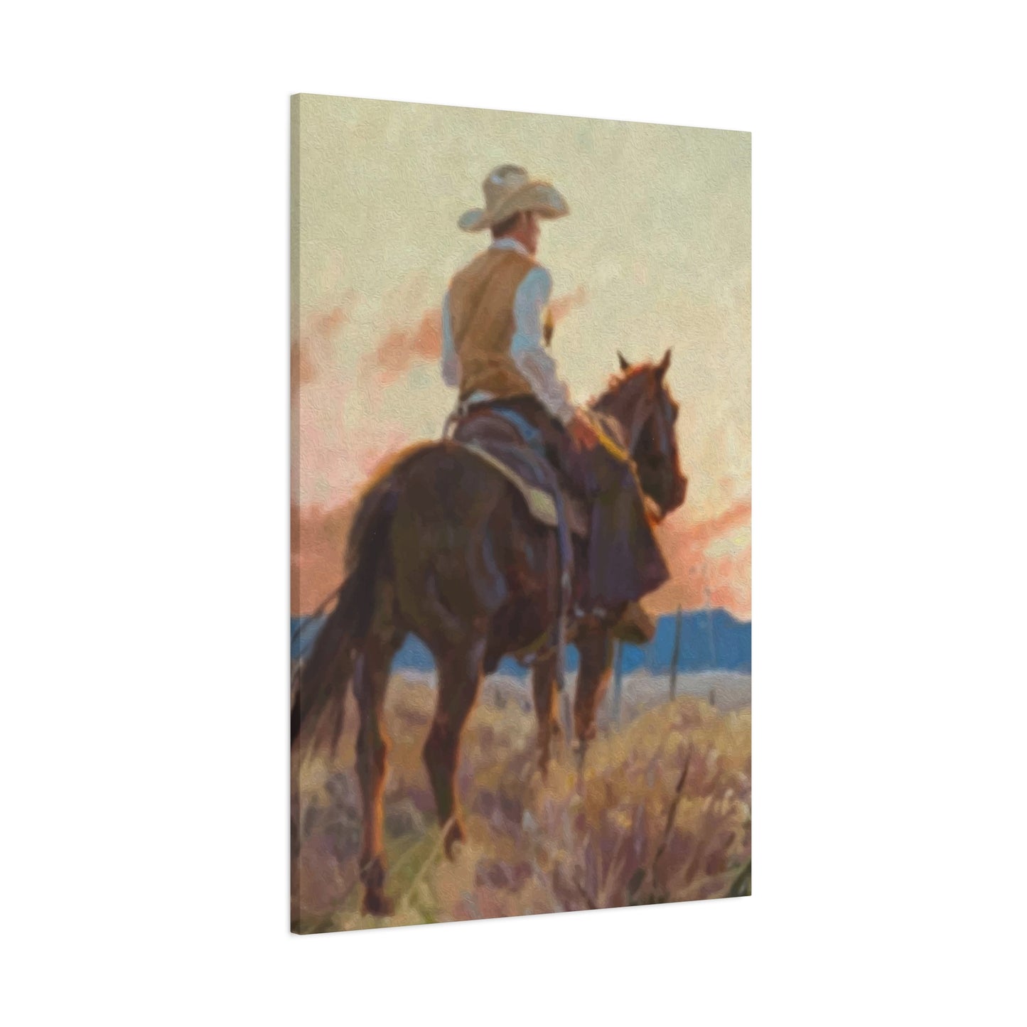 Man Riding Horse Wall Art & Canvas Prints