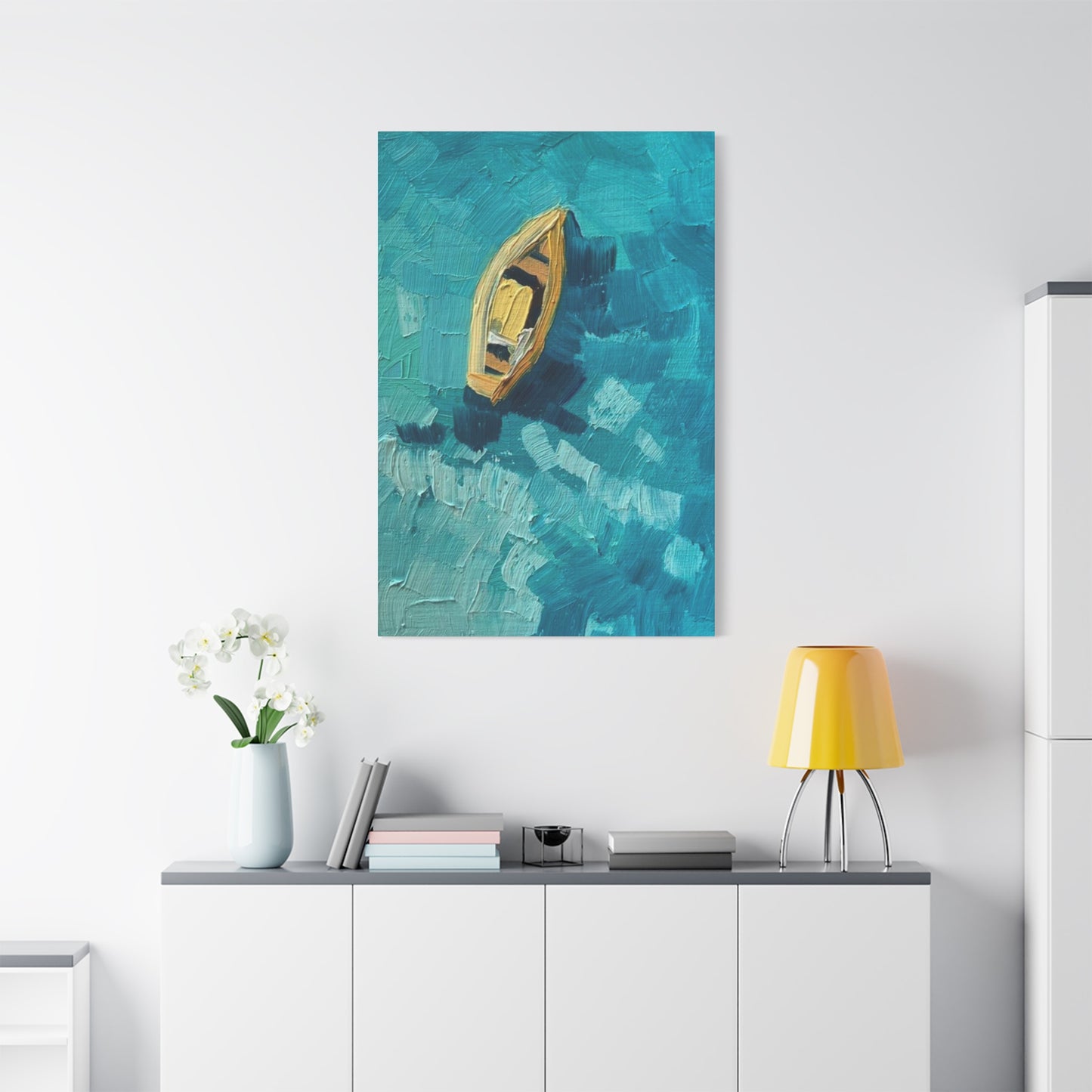 Boat in Sea Wall Art & Canvas Prints