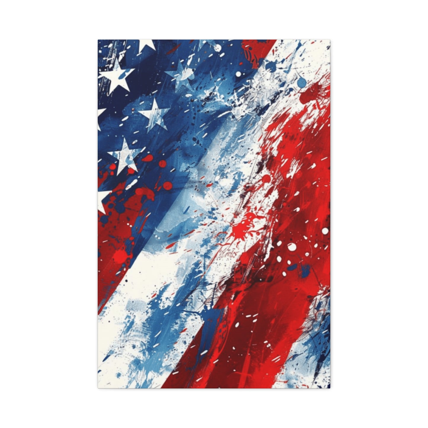 Abstract American Flag Painting Wall Art & Canvas Prints
