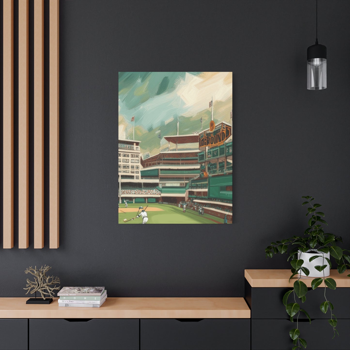 Baseball Game Painting Wall Art & Canvas Prints