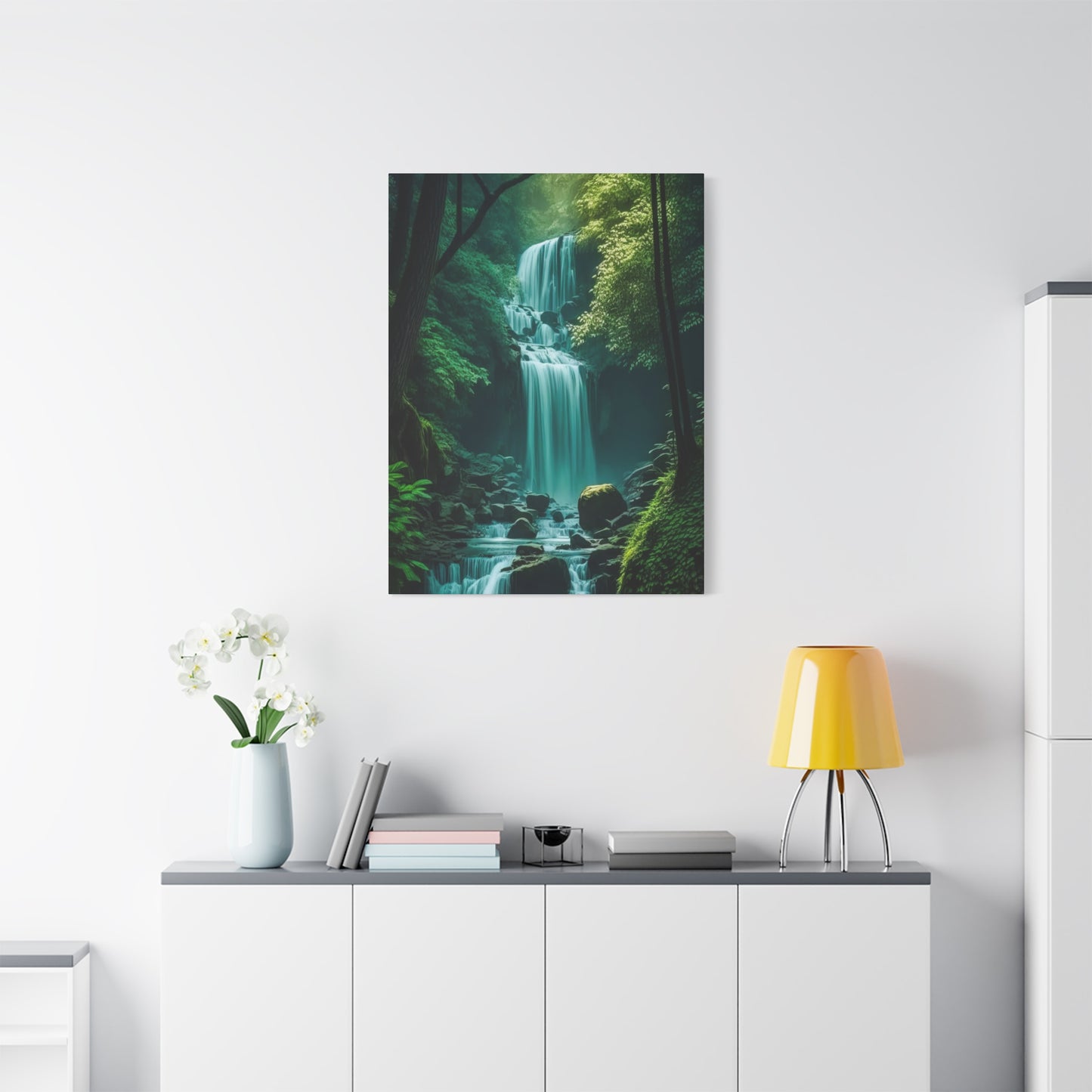 Waterfall In Forest Wall Art & Canvas Prints