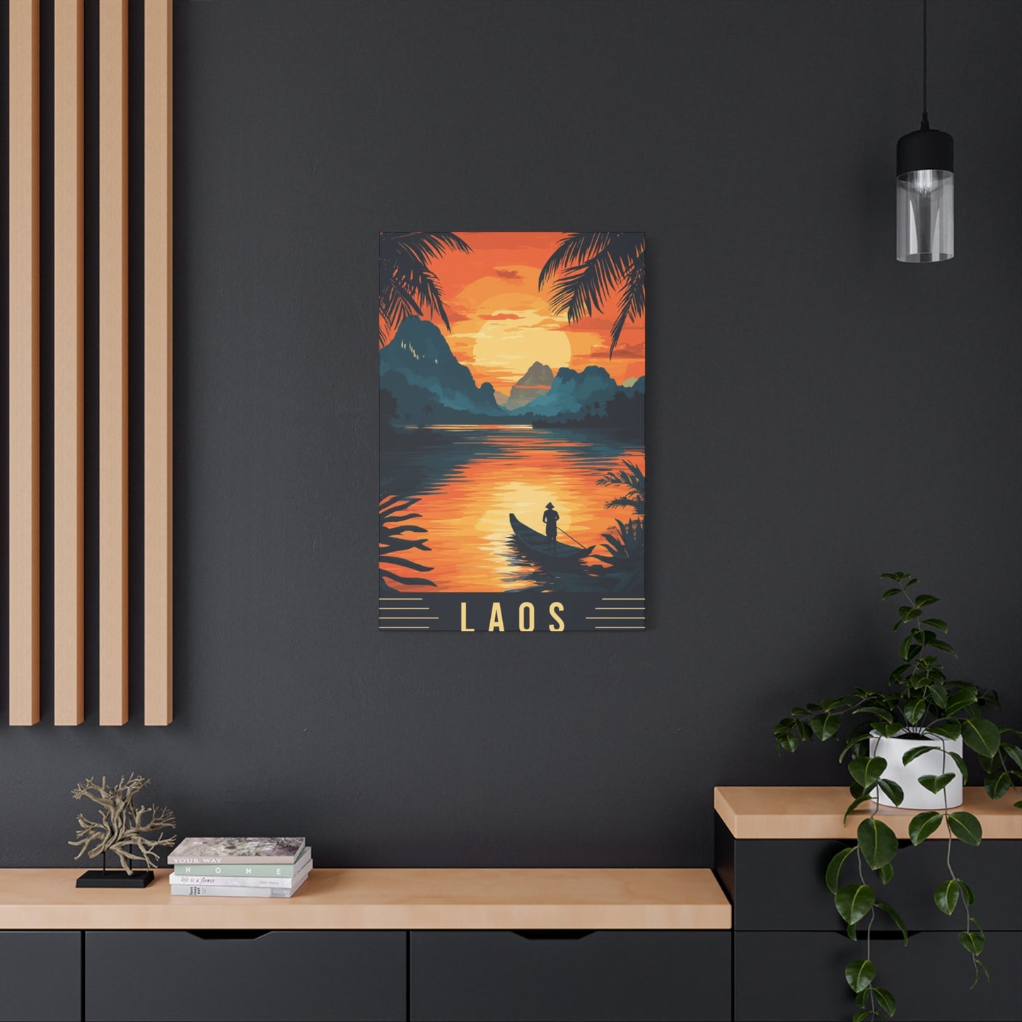 Laos Sunset Poster Wall Art & Canvas Prints