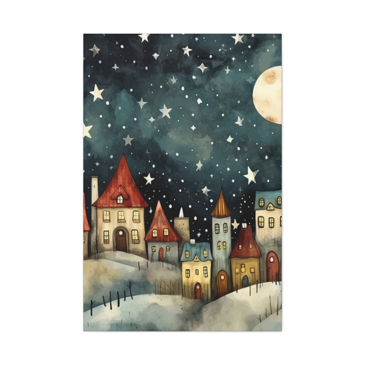Snow and Stars Wall Art & Canvas Prints