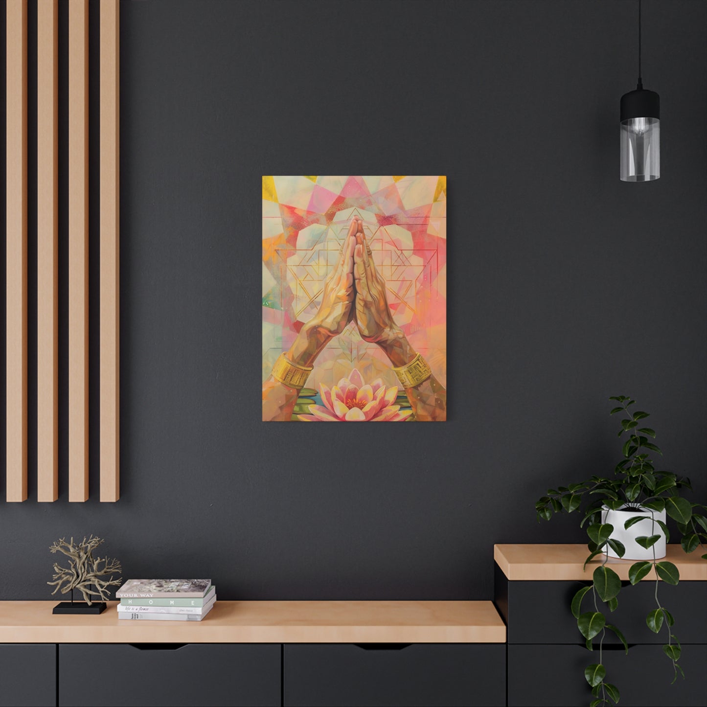Namaste Gesture Painting Wall Art & Canvas Prints