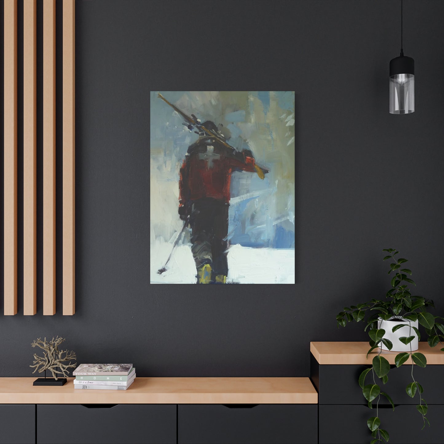 Skiing Man With Skies Wall Art & Canvas Prints