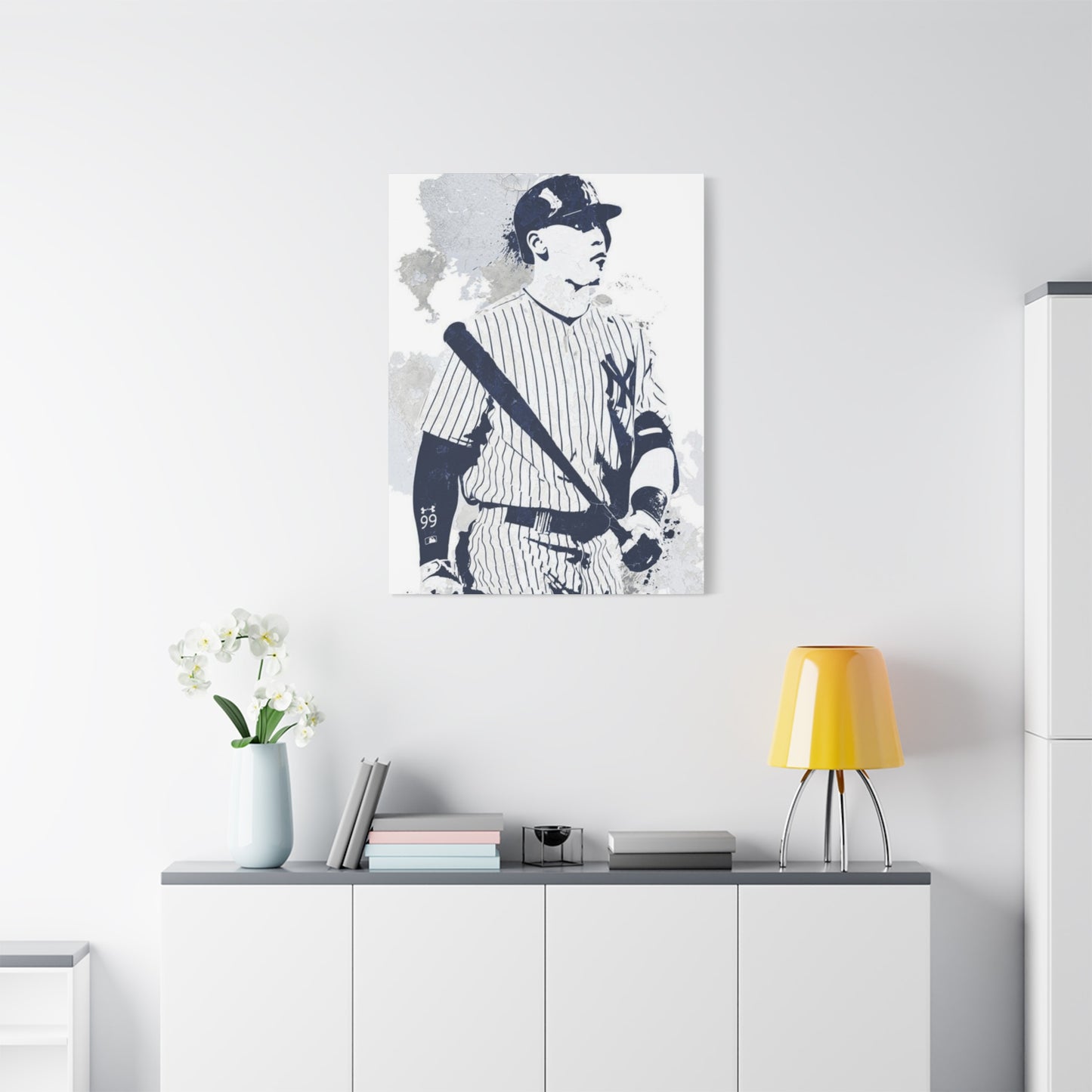 Blue Baseball Drawing Wall Art & Canvas Prints