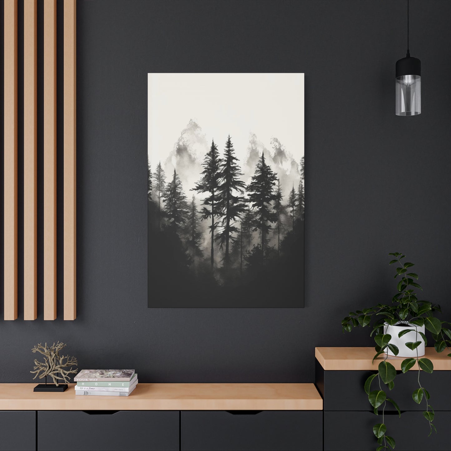 Black & White Jungle & Mountains Wall Art & Canvas Prints