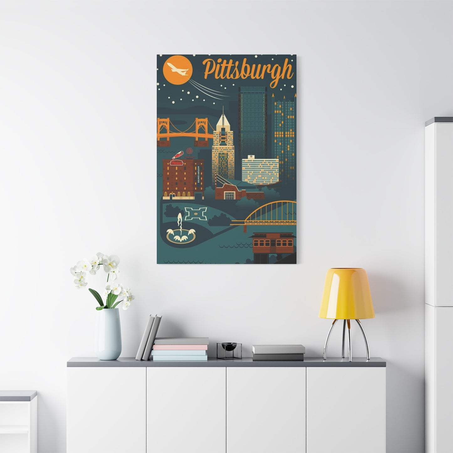 Pittsburgh Skyscraper Poster Wall Art & Canvas Prints