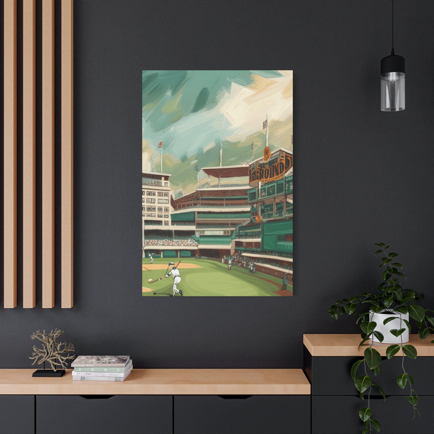 Baseball Game Painting Wall Art & Canvas Prints
