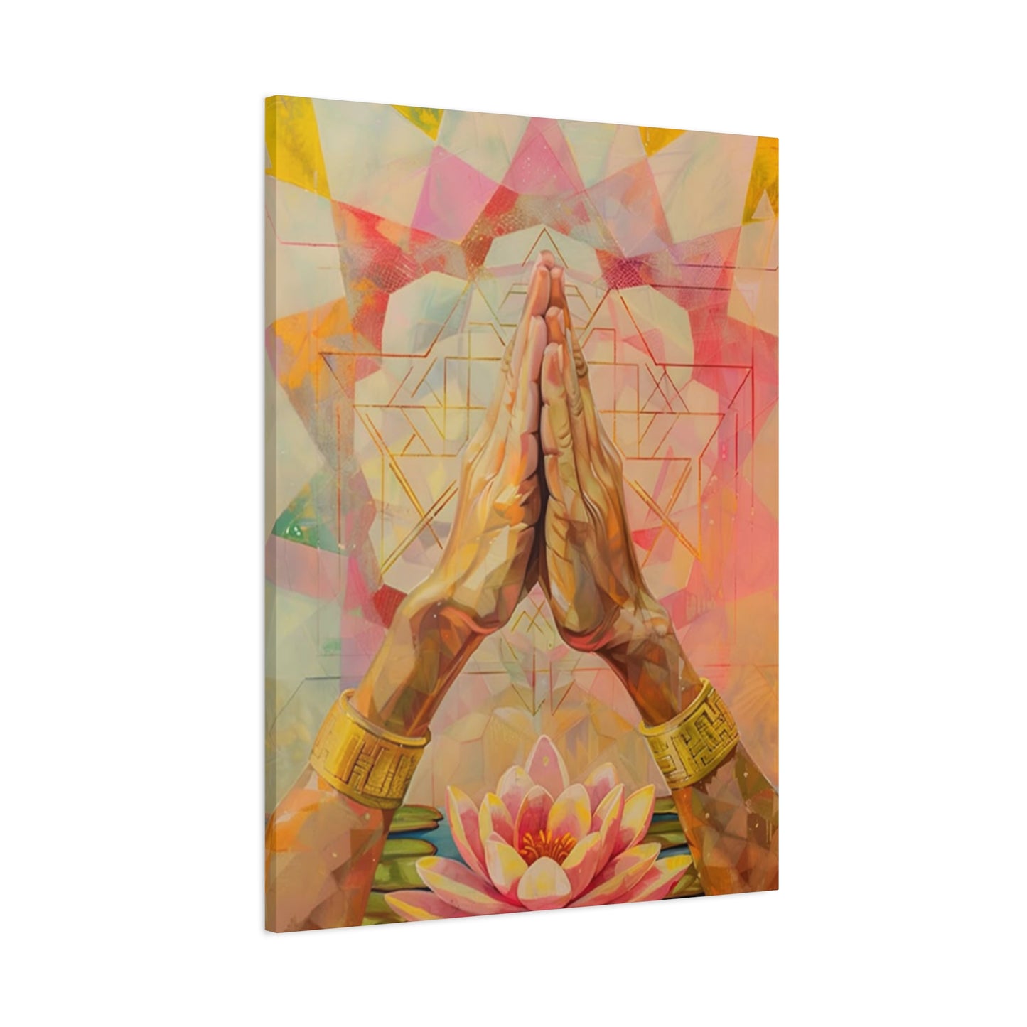 Namaste Gesture Painting Wall Art & Canvas Prints