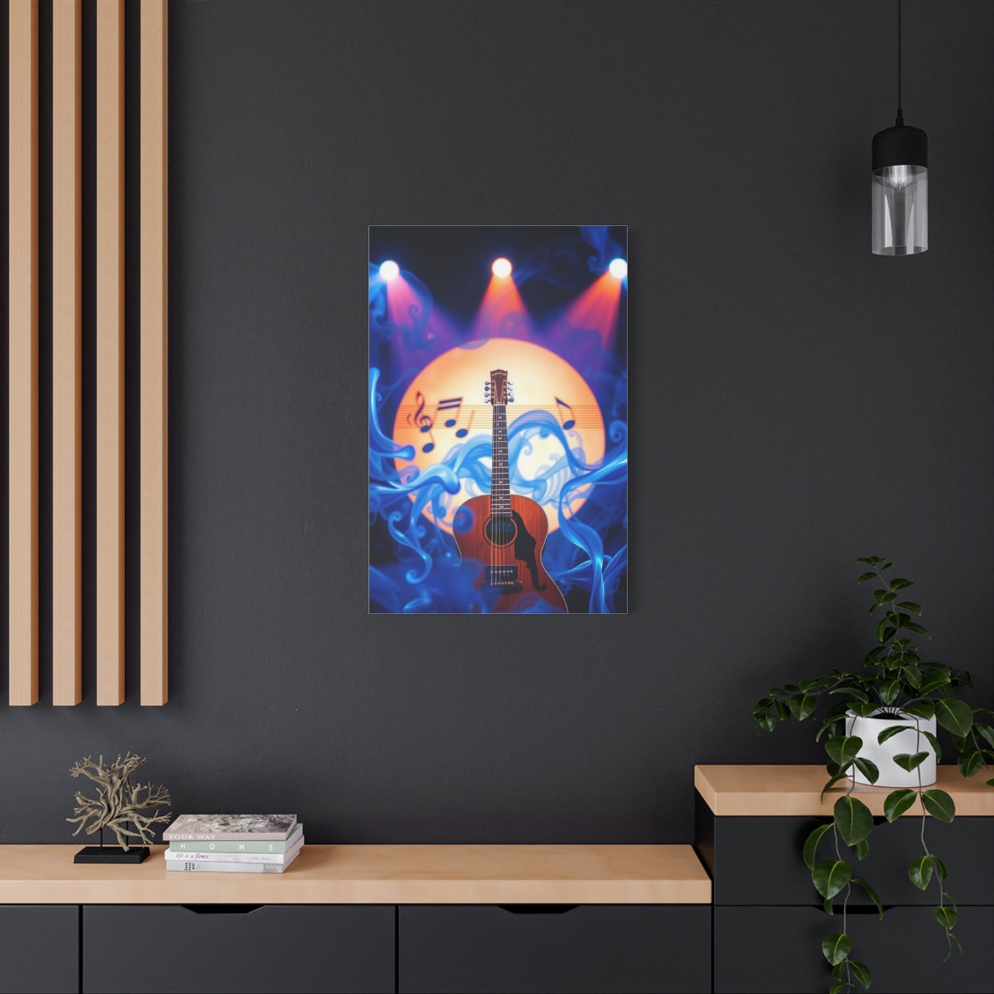 Preimum Blue Music Art Supreme Canvas Wall Art & Canvas Print