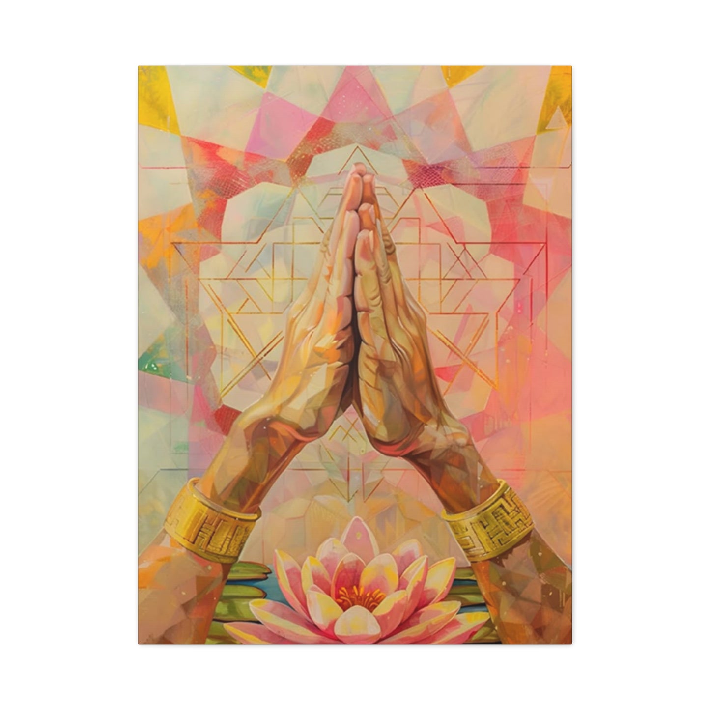 Namaste Gesture Painting Wall Art & Canvas Prints