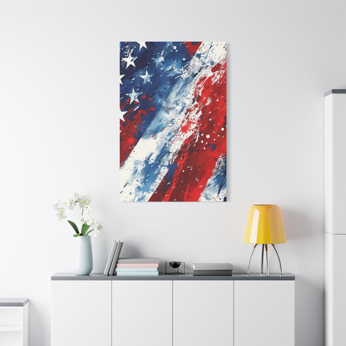 Abstract American Flag Painting Wall Art & Canvas Prints