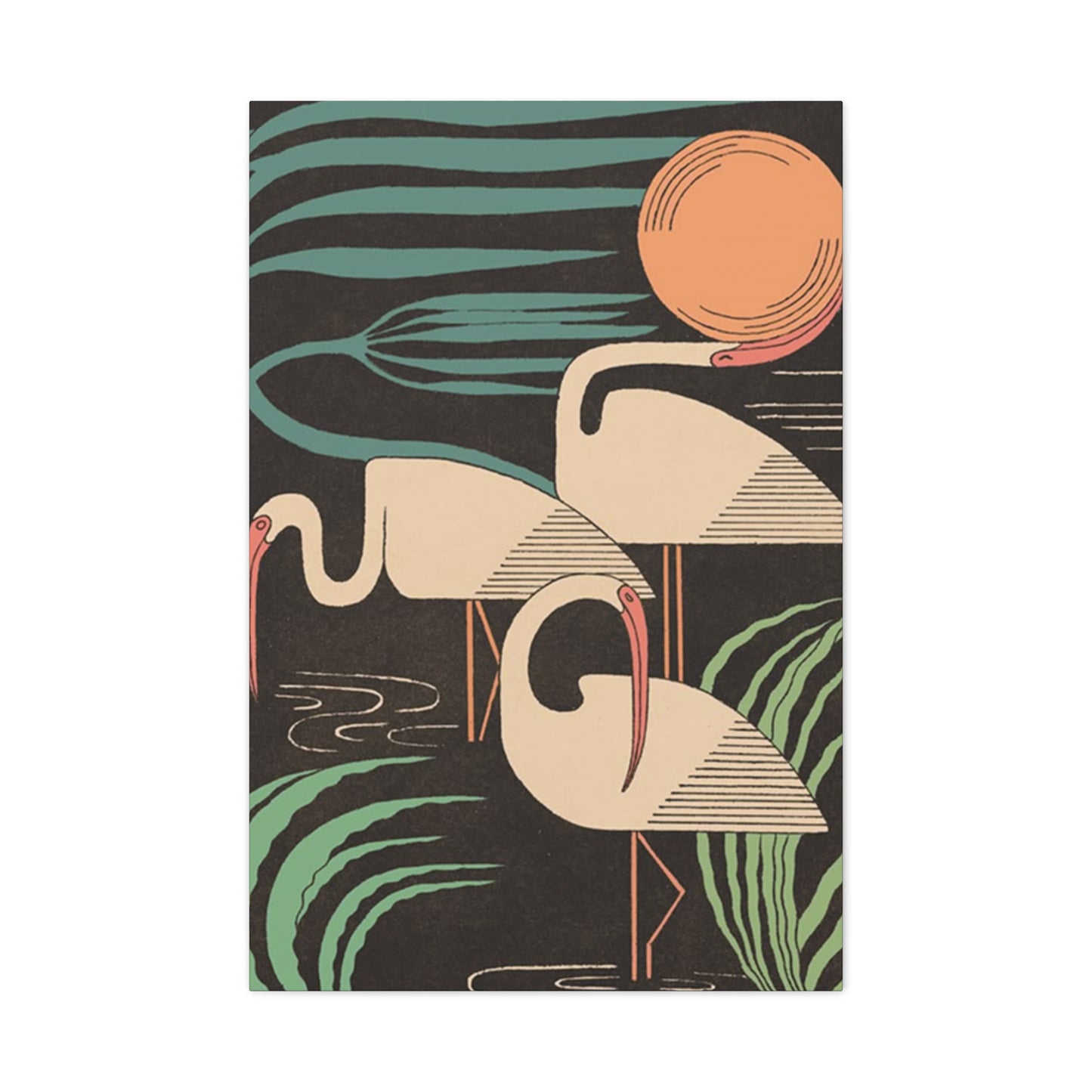 Herons In Lake Wall Art & Canvas Prints