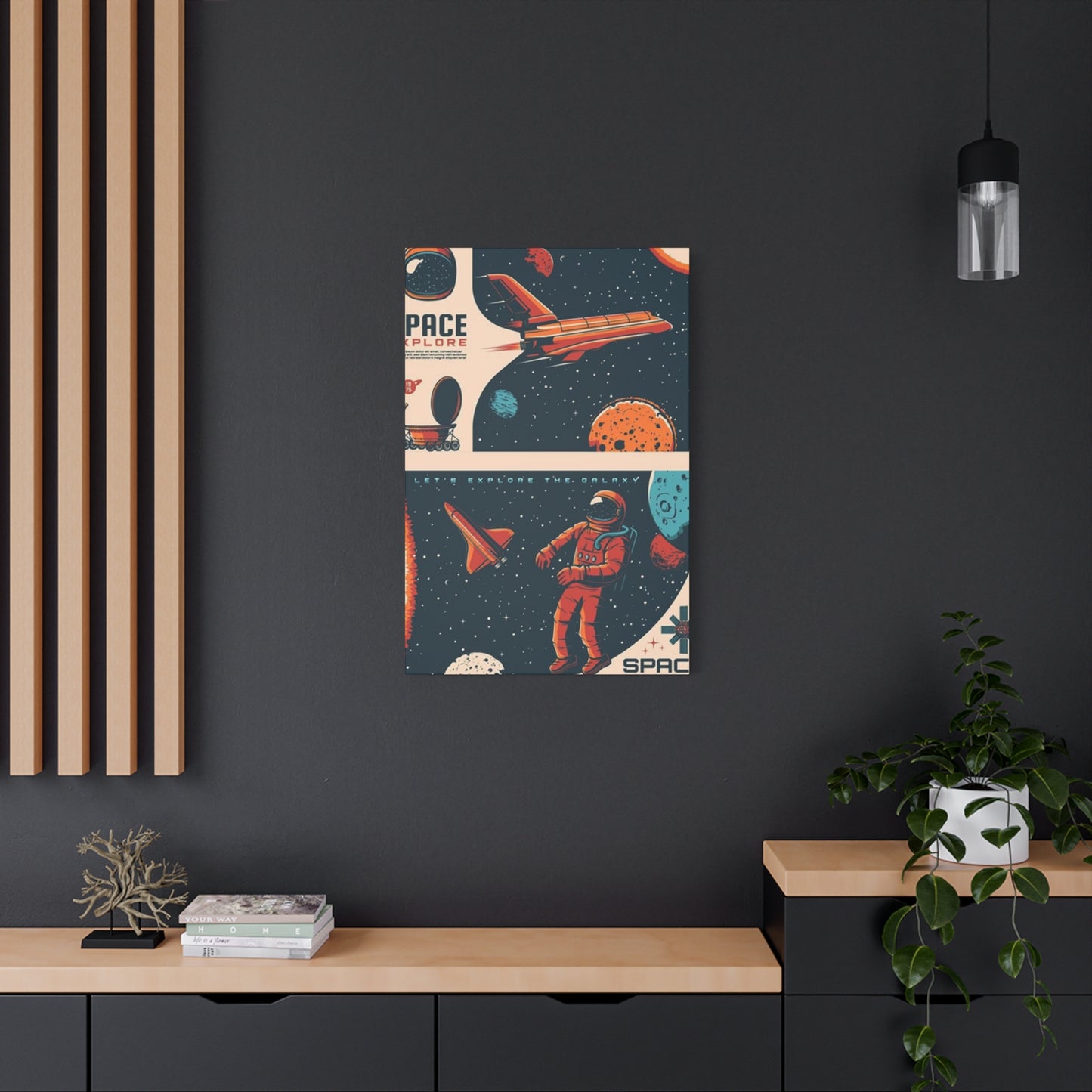 Space Explore Adventure Poster Wall Art & Canvas Prints