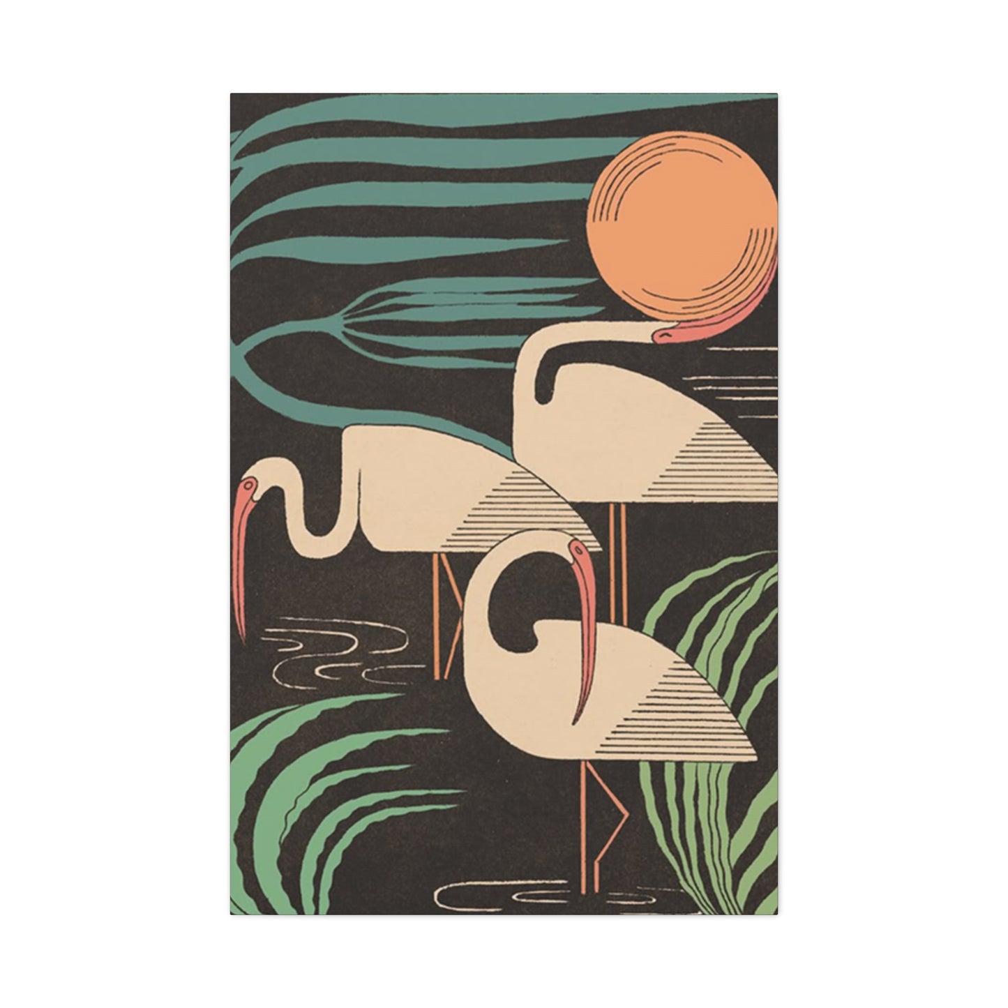 Herons In Lake Wall Art & Canvas Prints