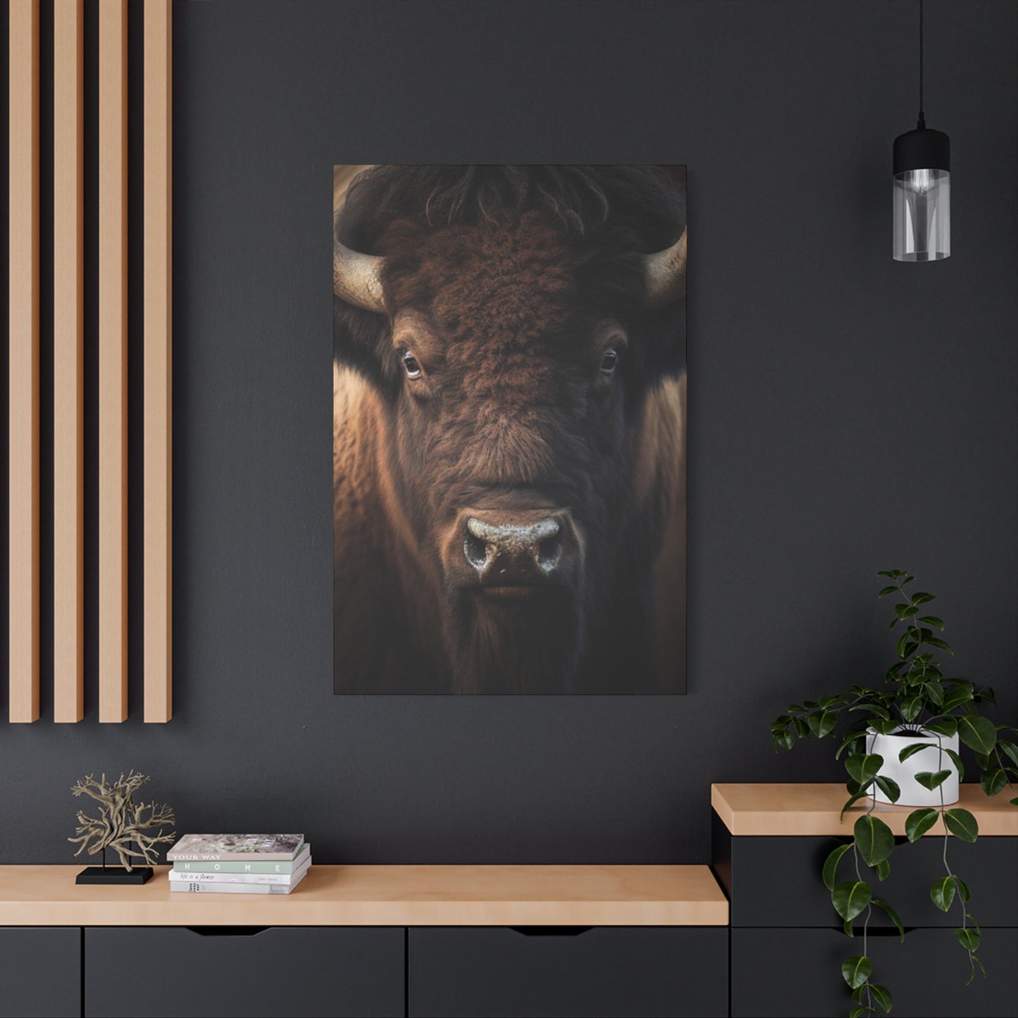 Bison Staring Wall Art & Canvas Prints