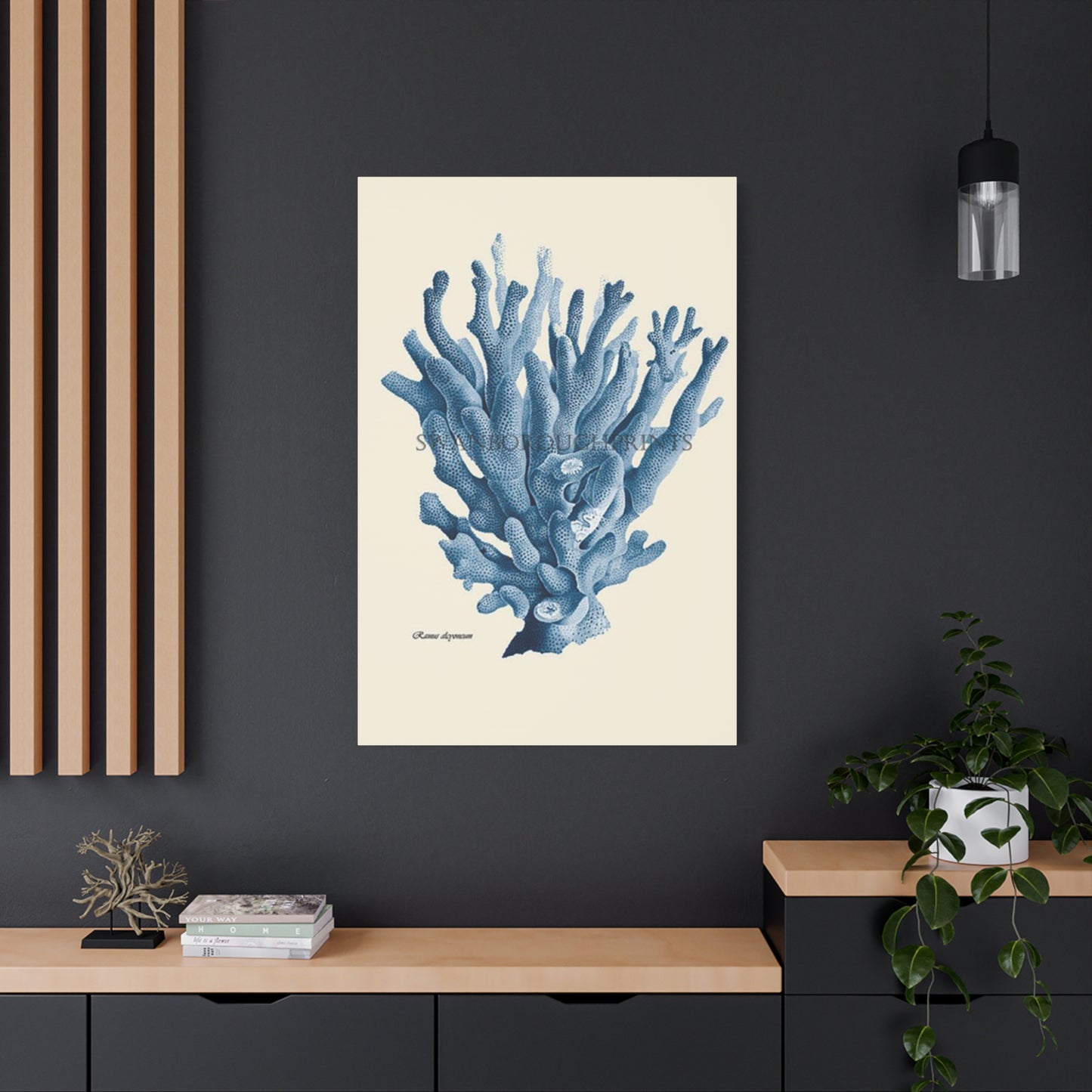 Beautiful Blue Shell Stem Poster Wall Art & Canvas Prints
