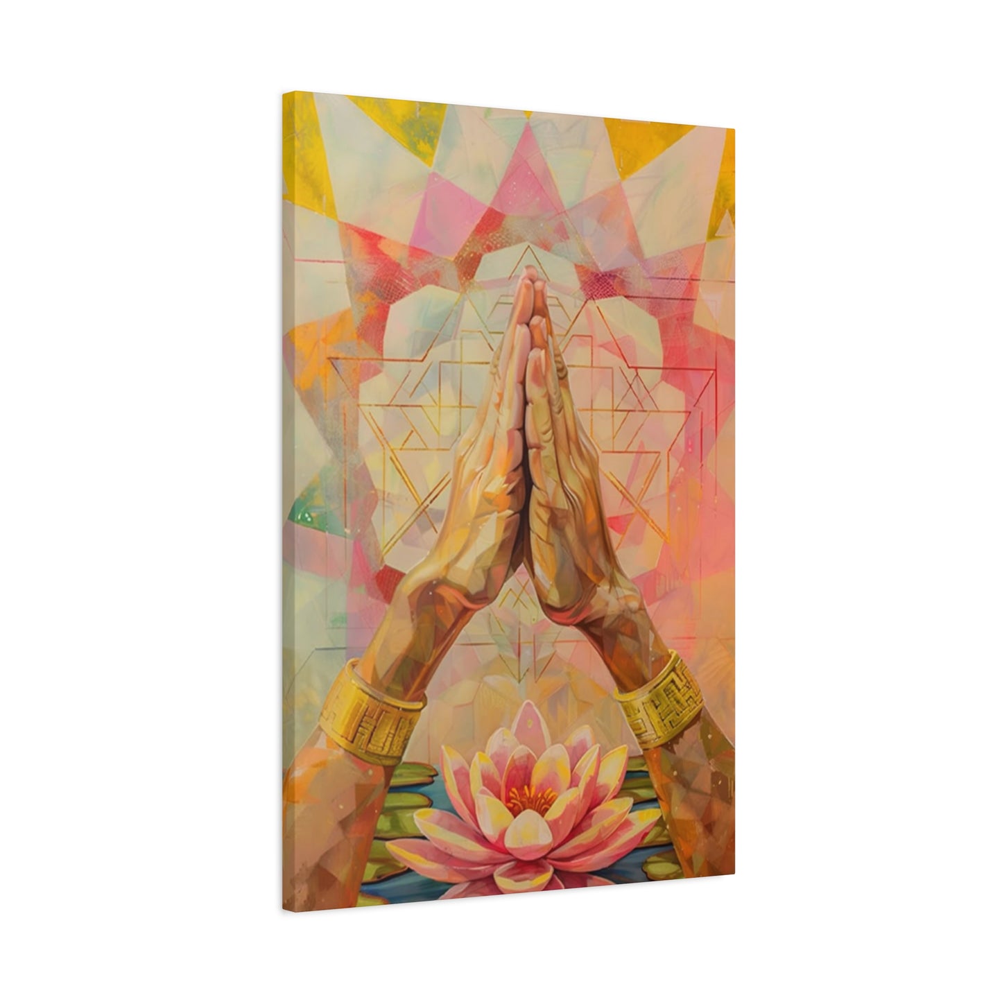 Namaste Gesture Painting Wall Art & Canvas Prints