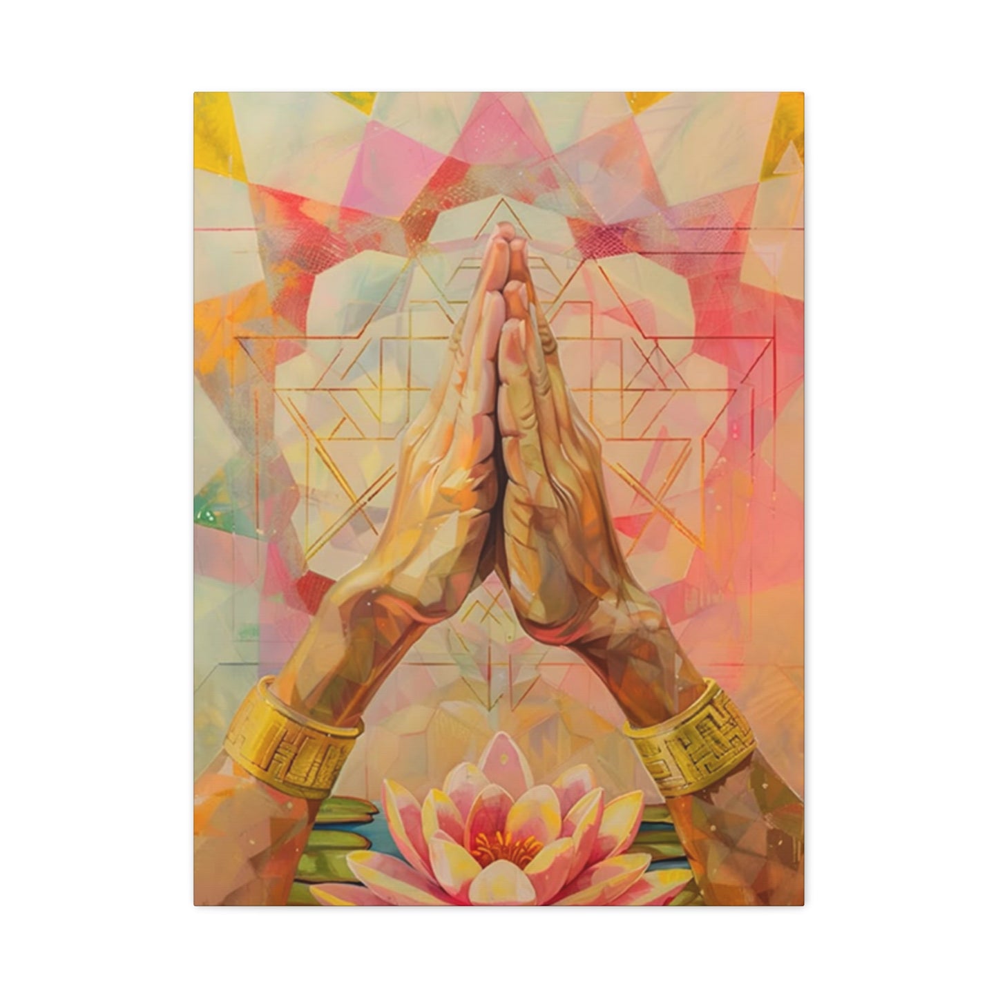 Namaste Gesture Painting Wall Art & Canvas Prints