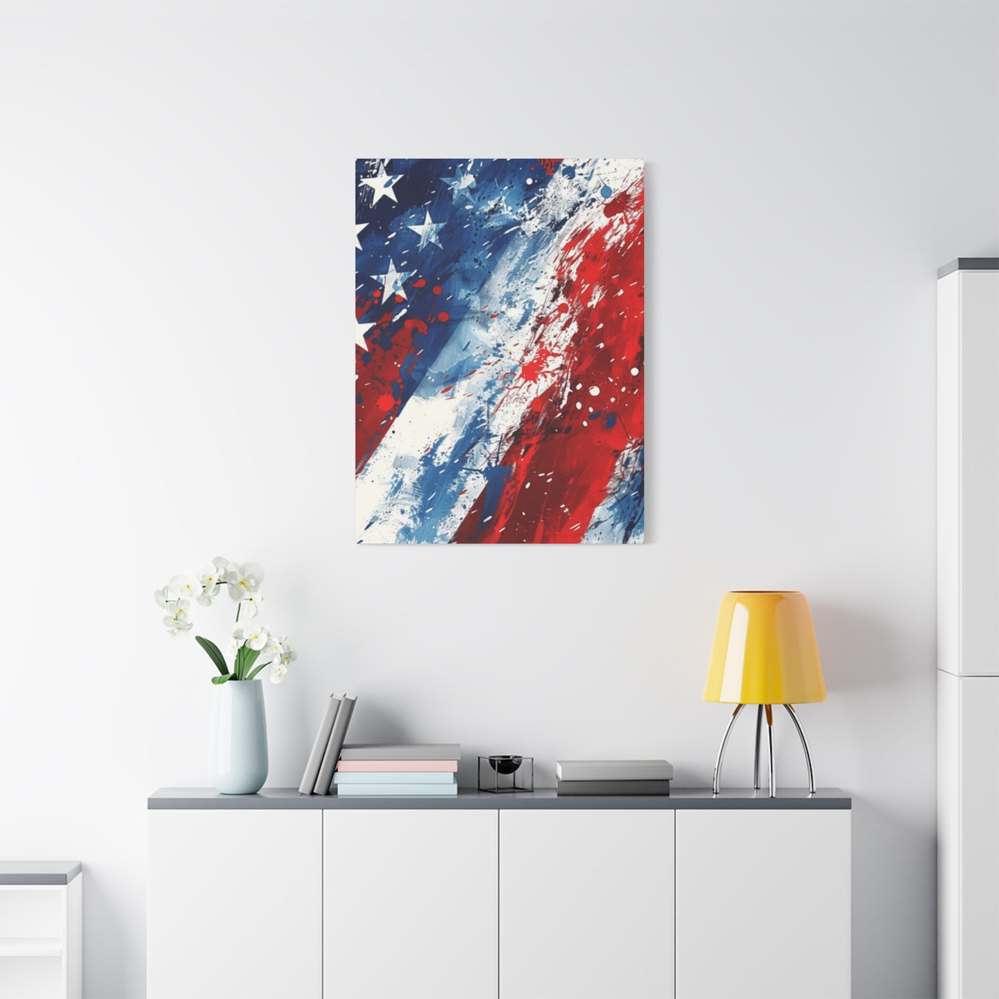 Abstract American Flag Painting Wall Art & Canvas Prints