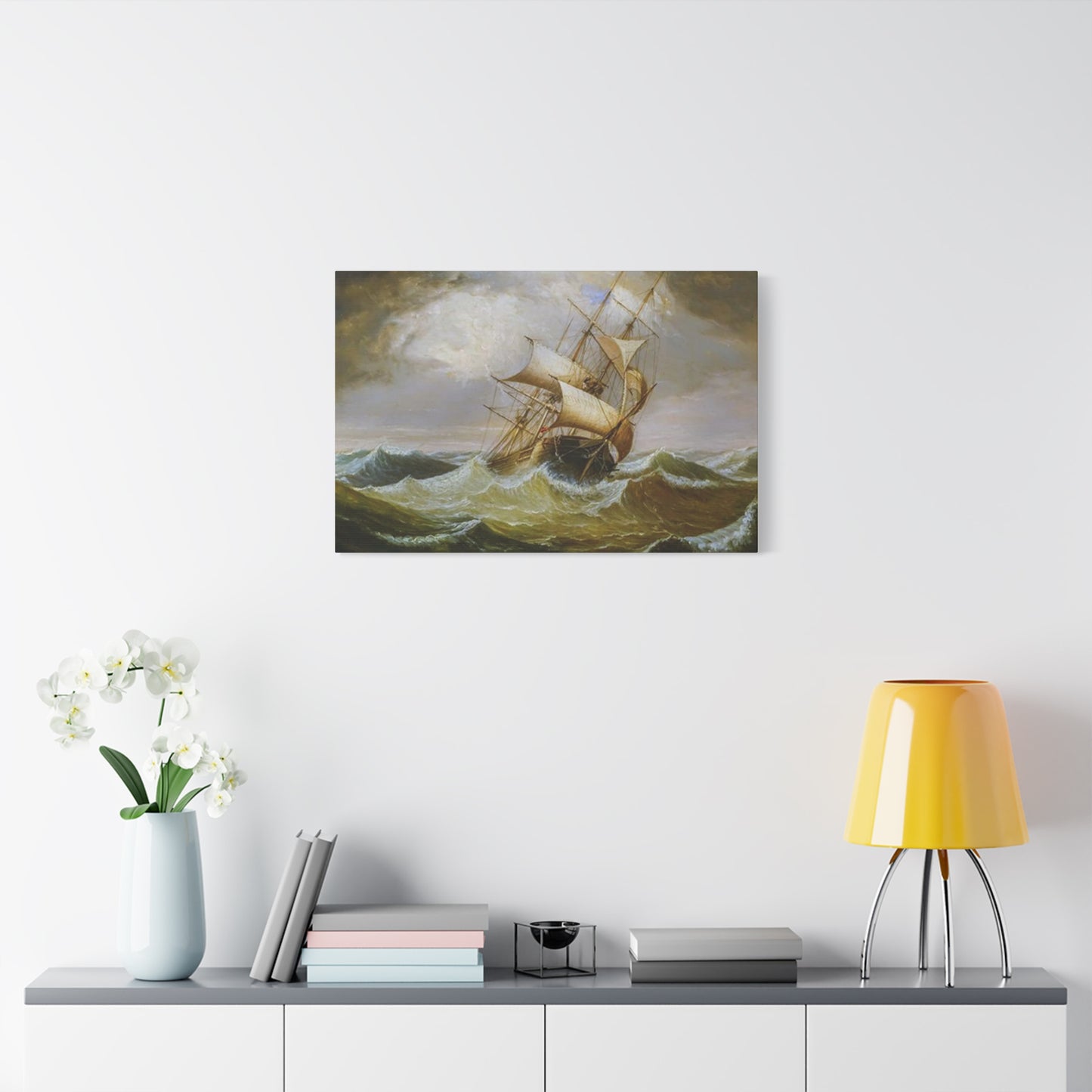 Derailing Ship In Ocean Wall Art & Canvas Prints