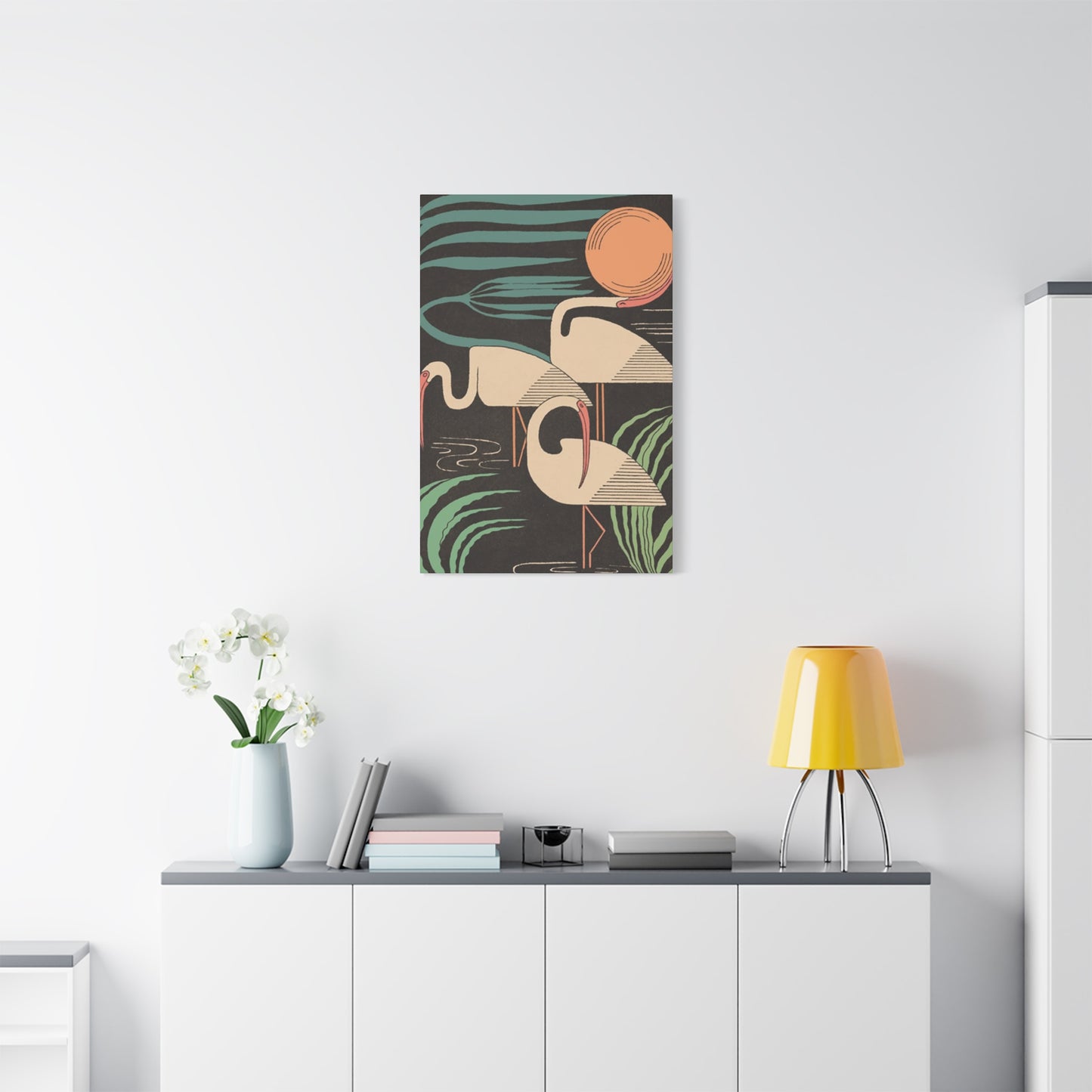 Herons In Lake Wall Art & Canvas Prints
