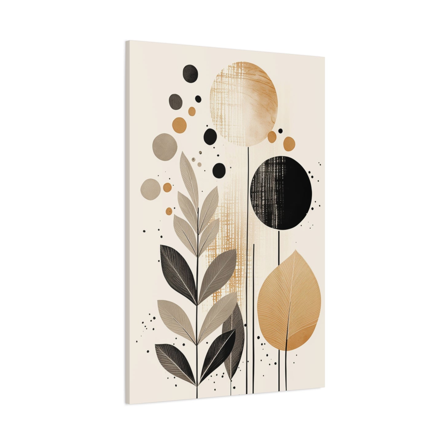 Plant With Black Circles Deco Wall Art & Canvas Prints