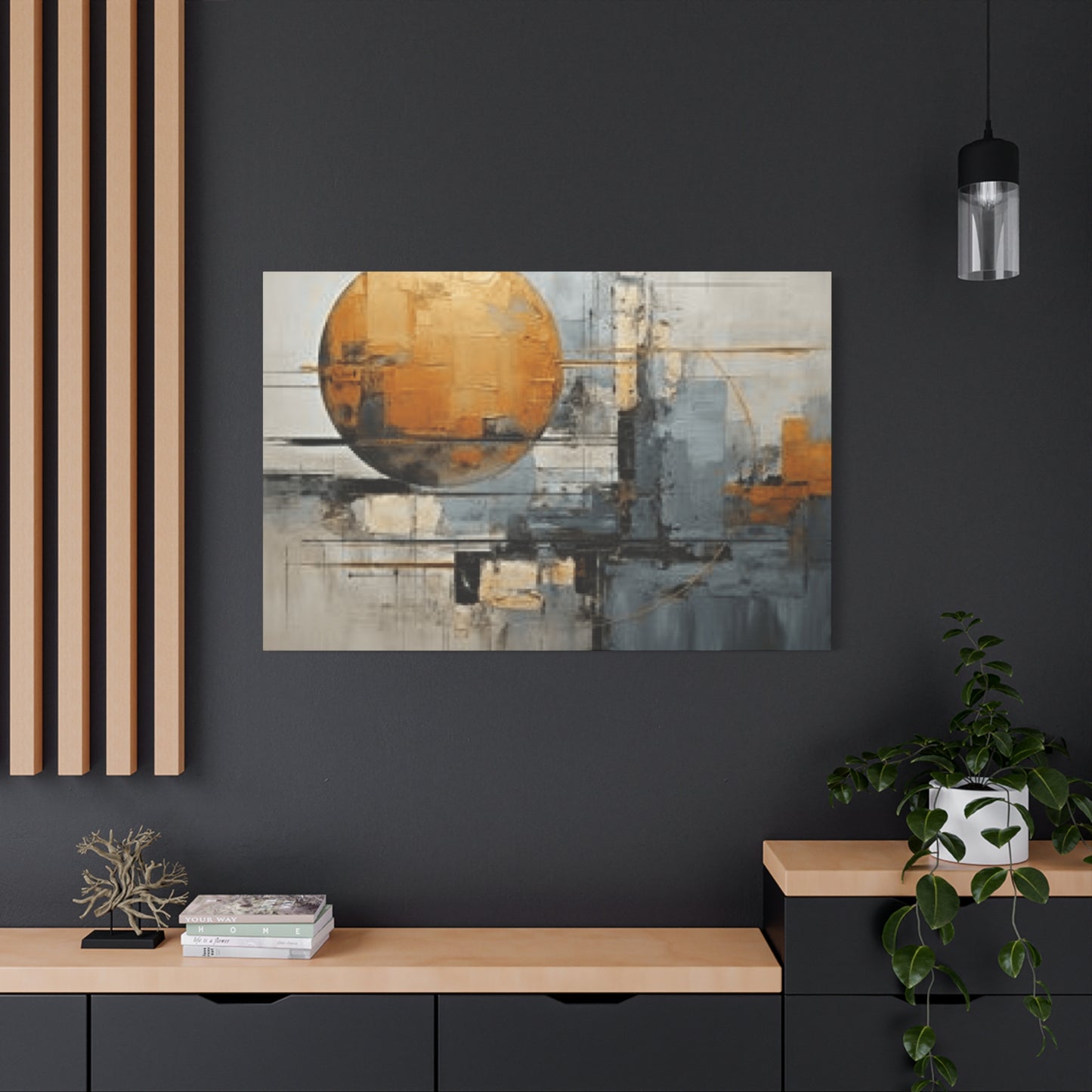 Abstract Moon Painting Wall Art & Canvas Prints