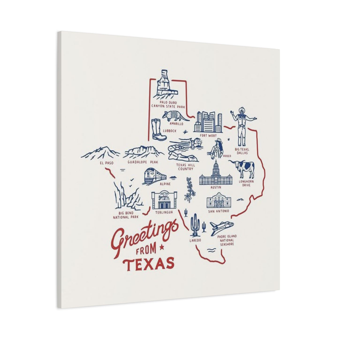 Greeting From Texas Poster Wall Art & Canvas Prints