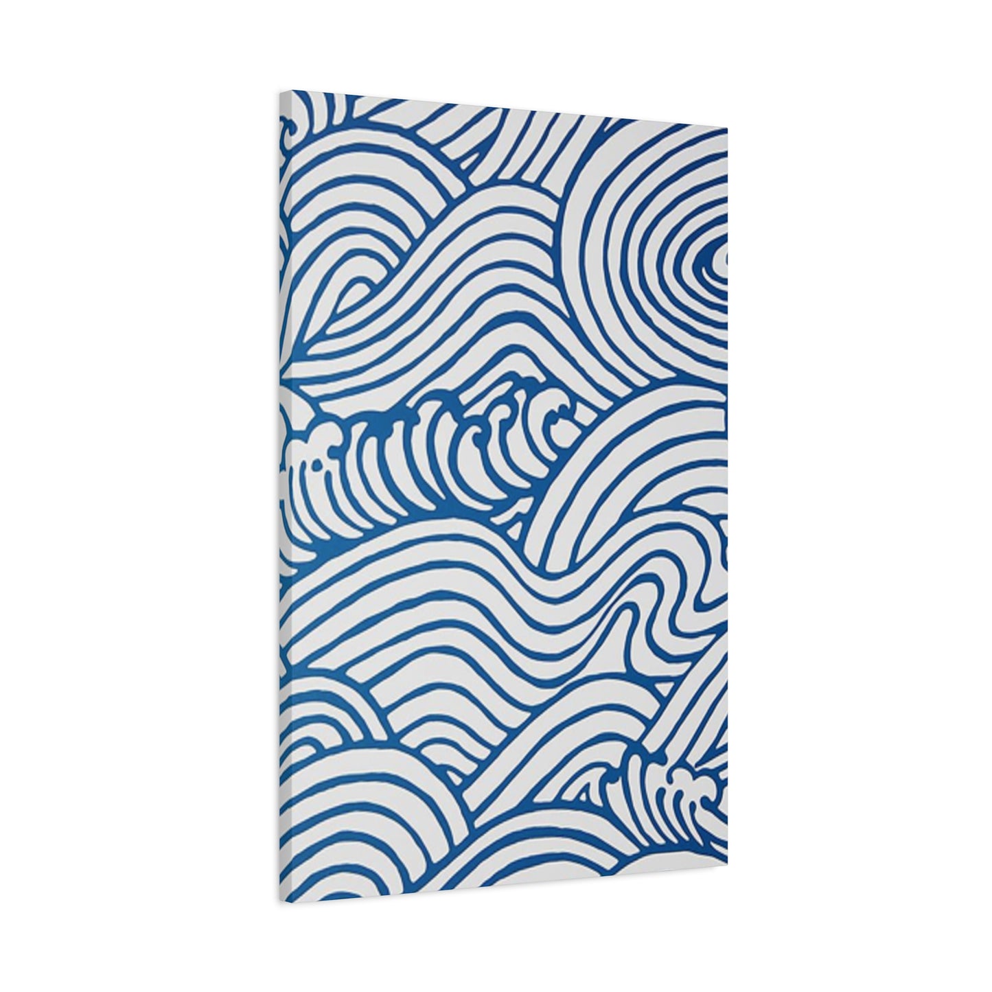 Blue Waves Drawing Wall Art & Canvas Prints