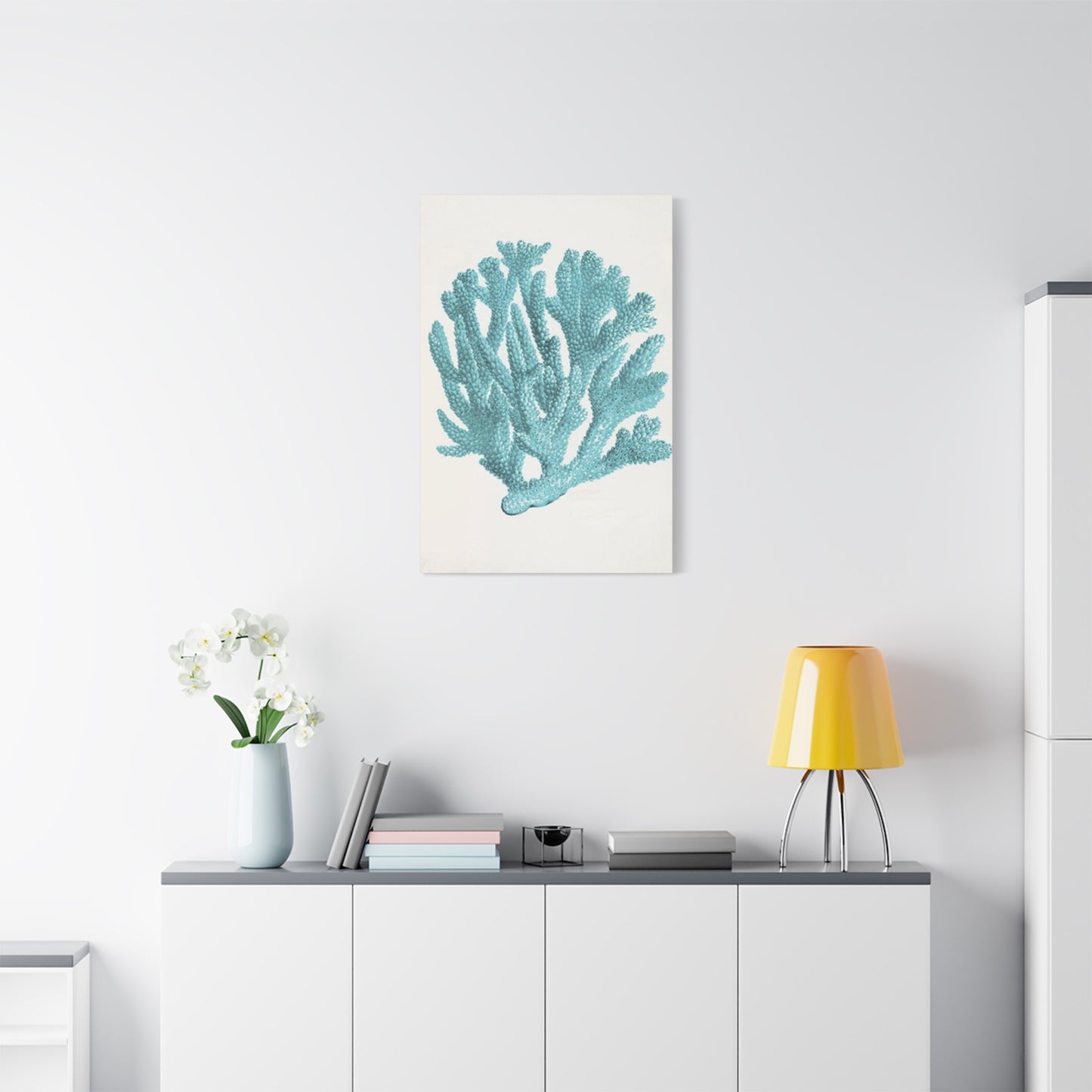 Blue Sea Herb Drawing Wall Art & Canvas Prints