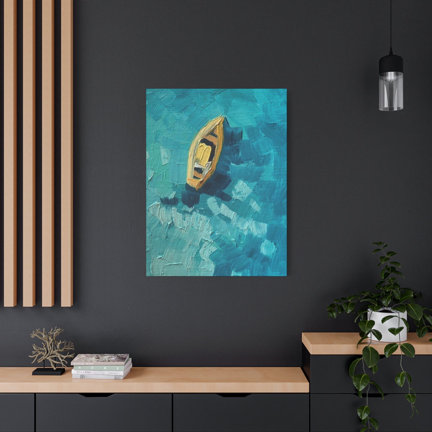 Boat in Sea Wall Art & Canvas Prints