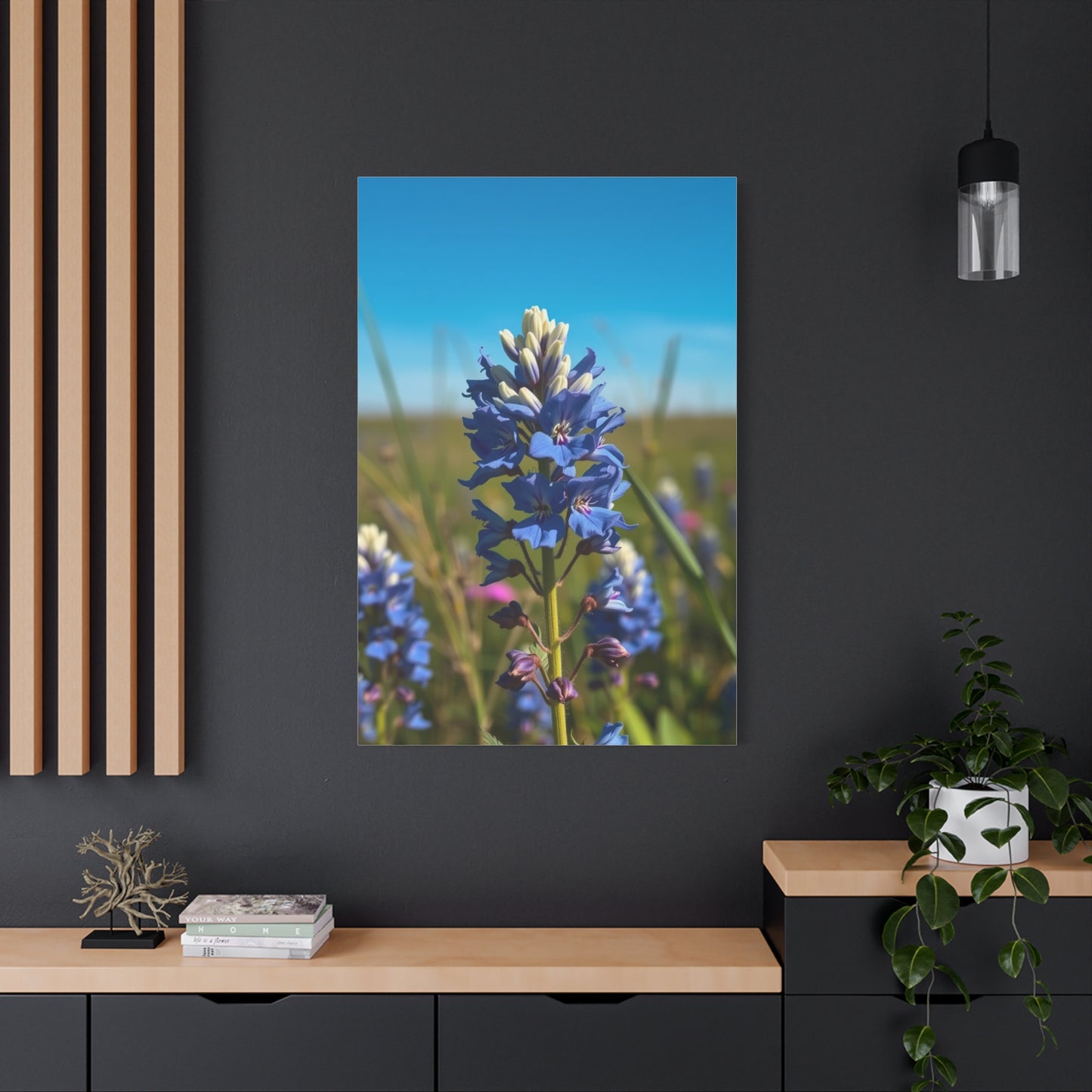 Bluebonnet Flower Art Supreme Canvas Gallery Wall Art & Canvas Print